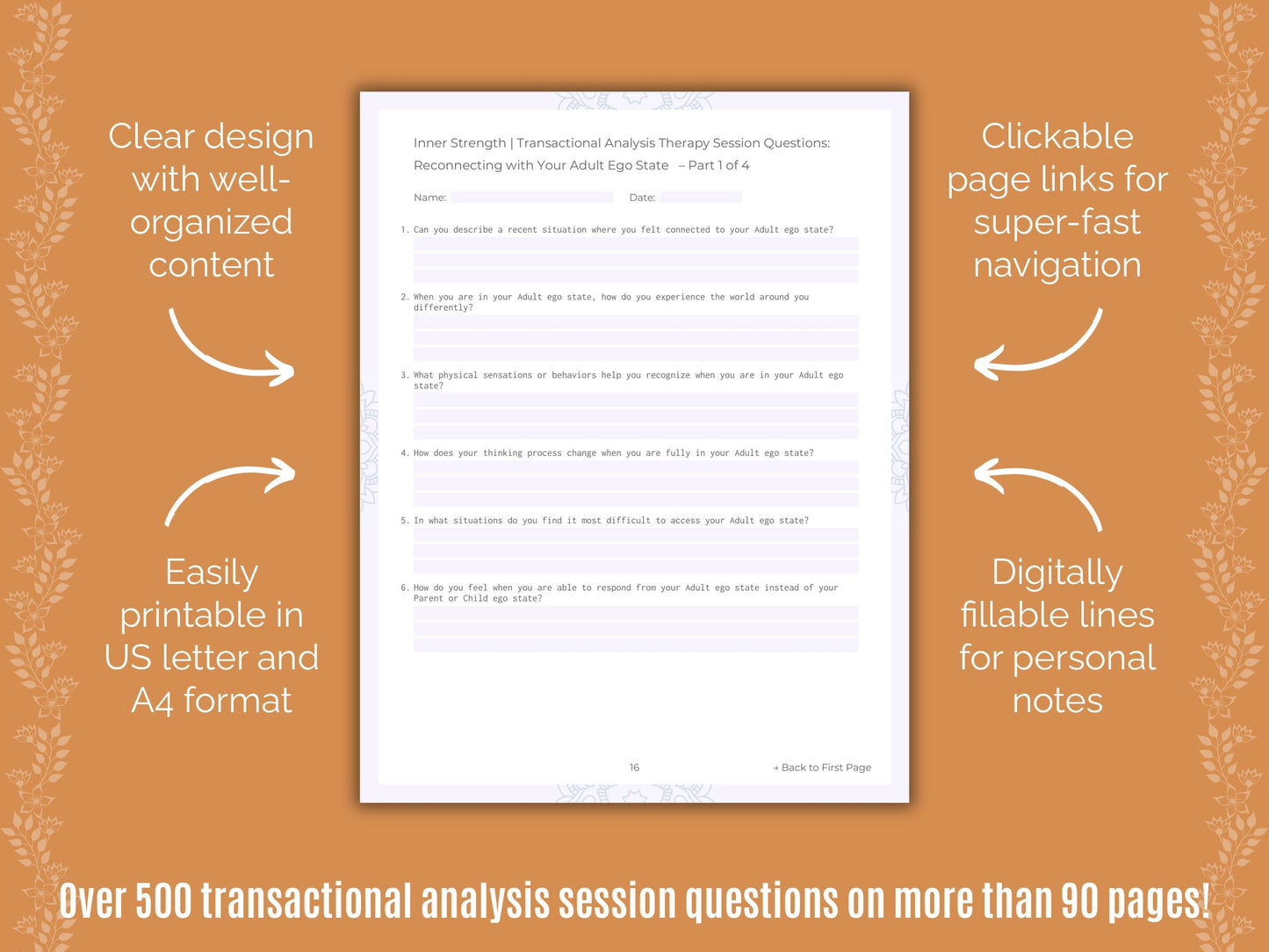 Inner Strength Transactional Analysis Counseling Templates