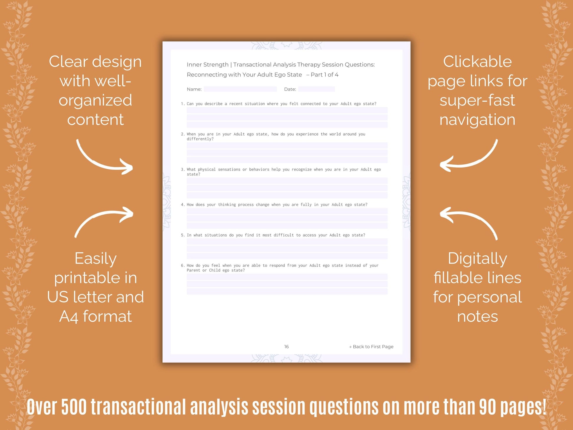 Inner Strength Transactional Analysis Counseling Templates