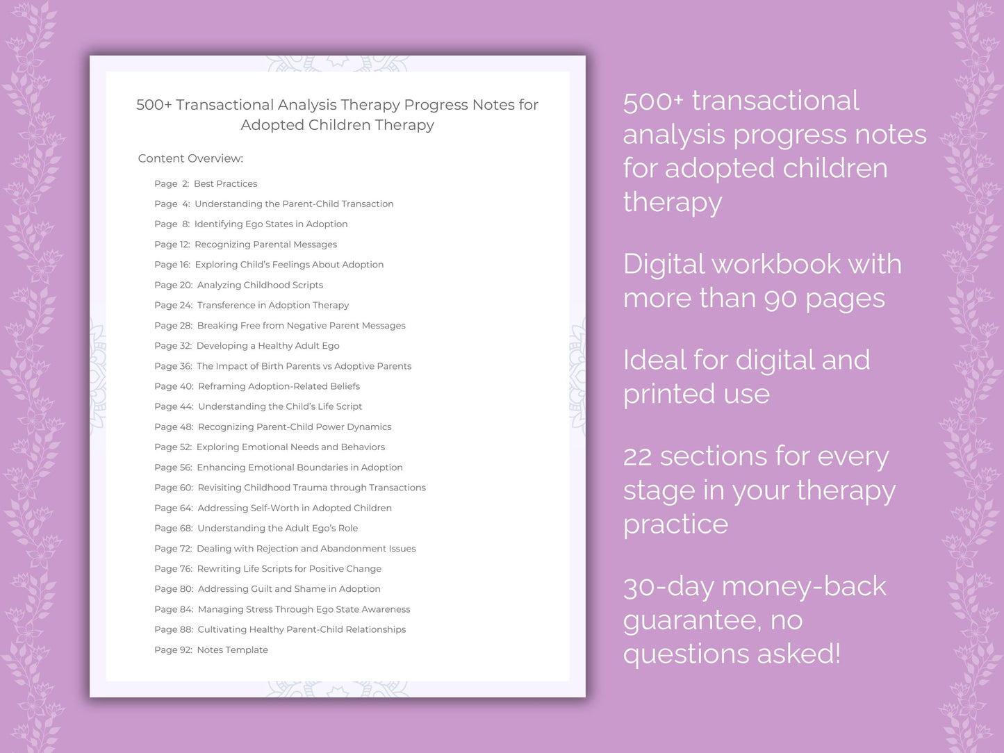 Adopted Children Transactional Analysis Therapist Worksheets