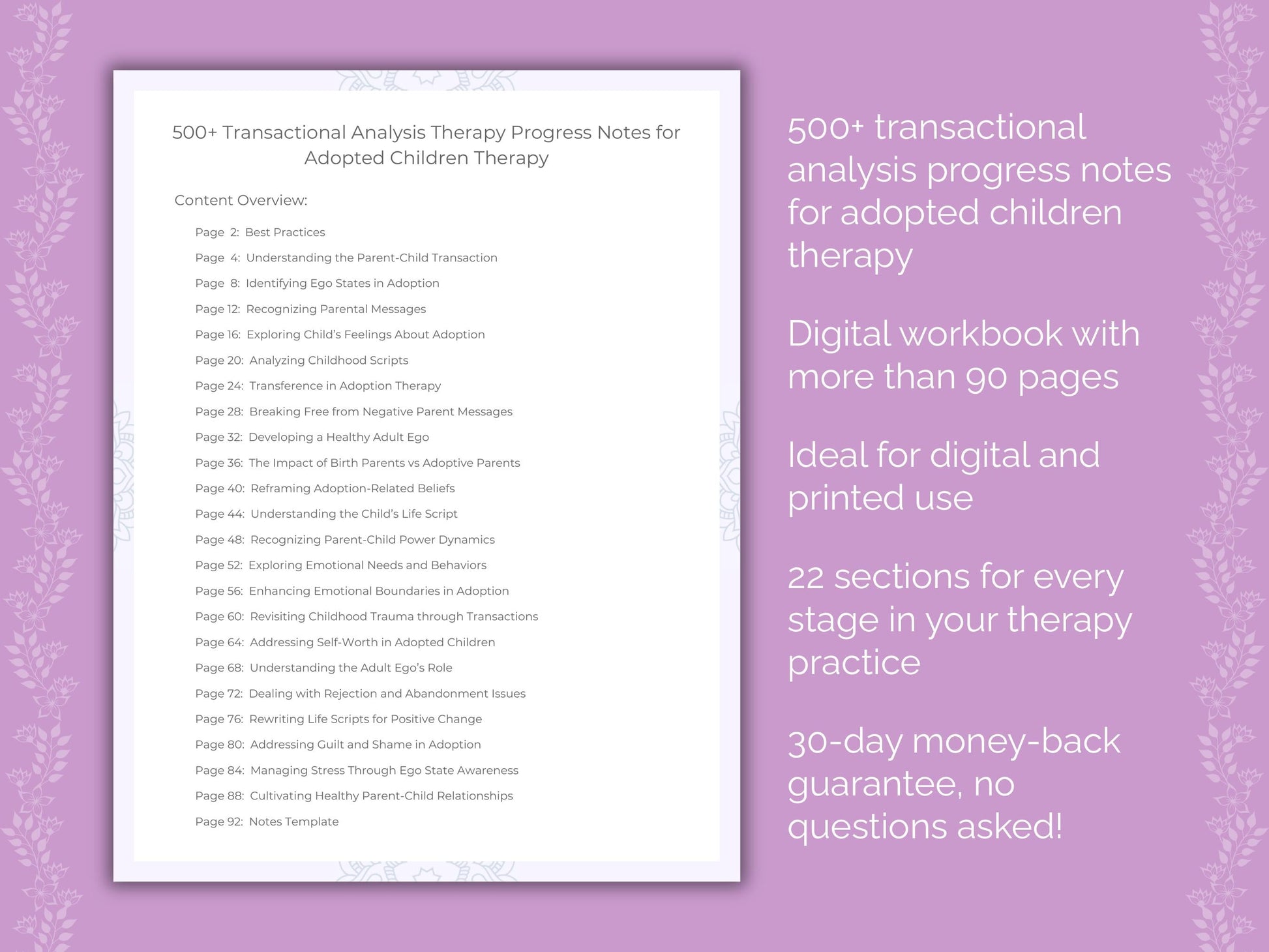 Adopted Children Transactional Analysis Therapist Worksheets