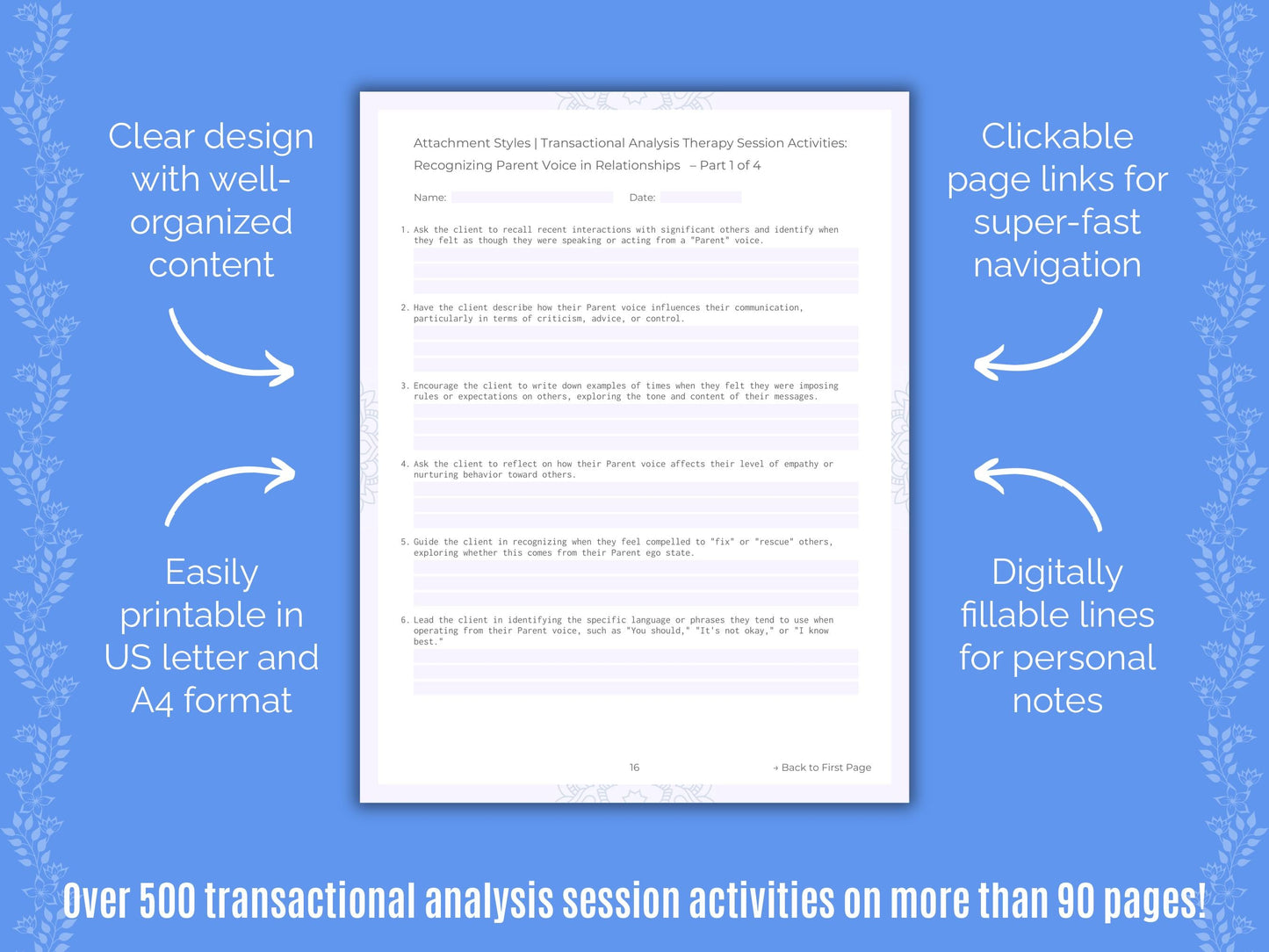 Attachment Styles Transactional Analysis Counseling Templates