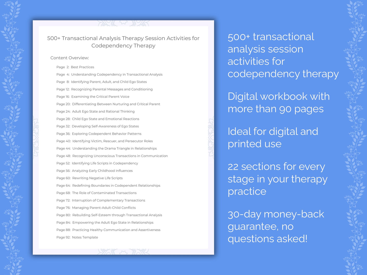 Codependency Transactional Analysis Therapist Worksheets