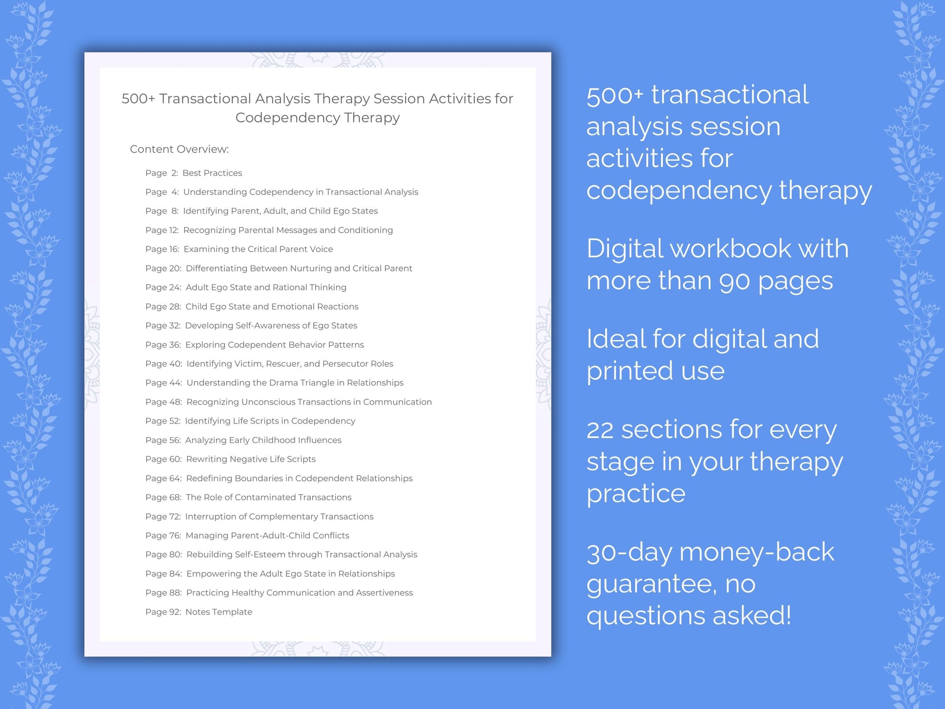 Codependency Transactional Analysis Therapist Worksheets