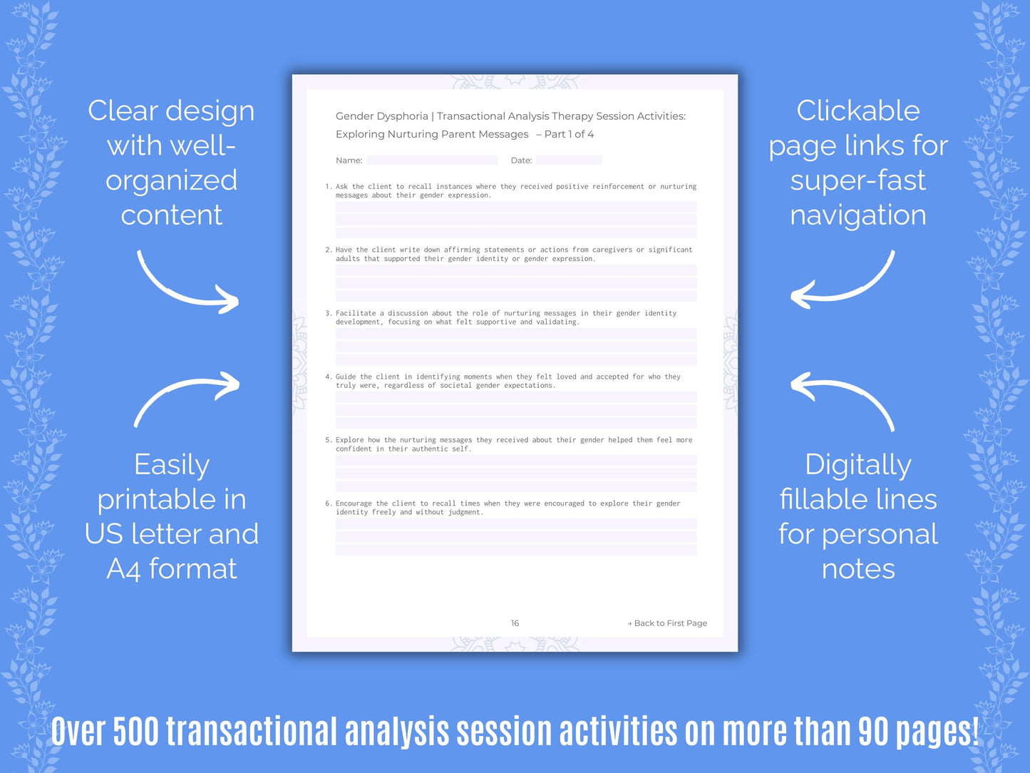 Gender Dysphoria Transactional Analysis Counseling Templates