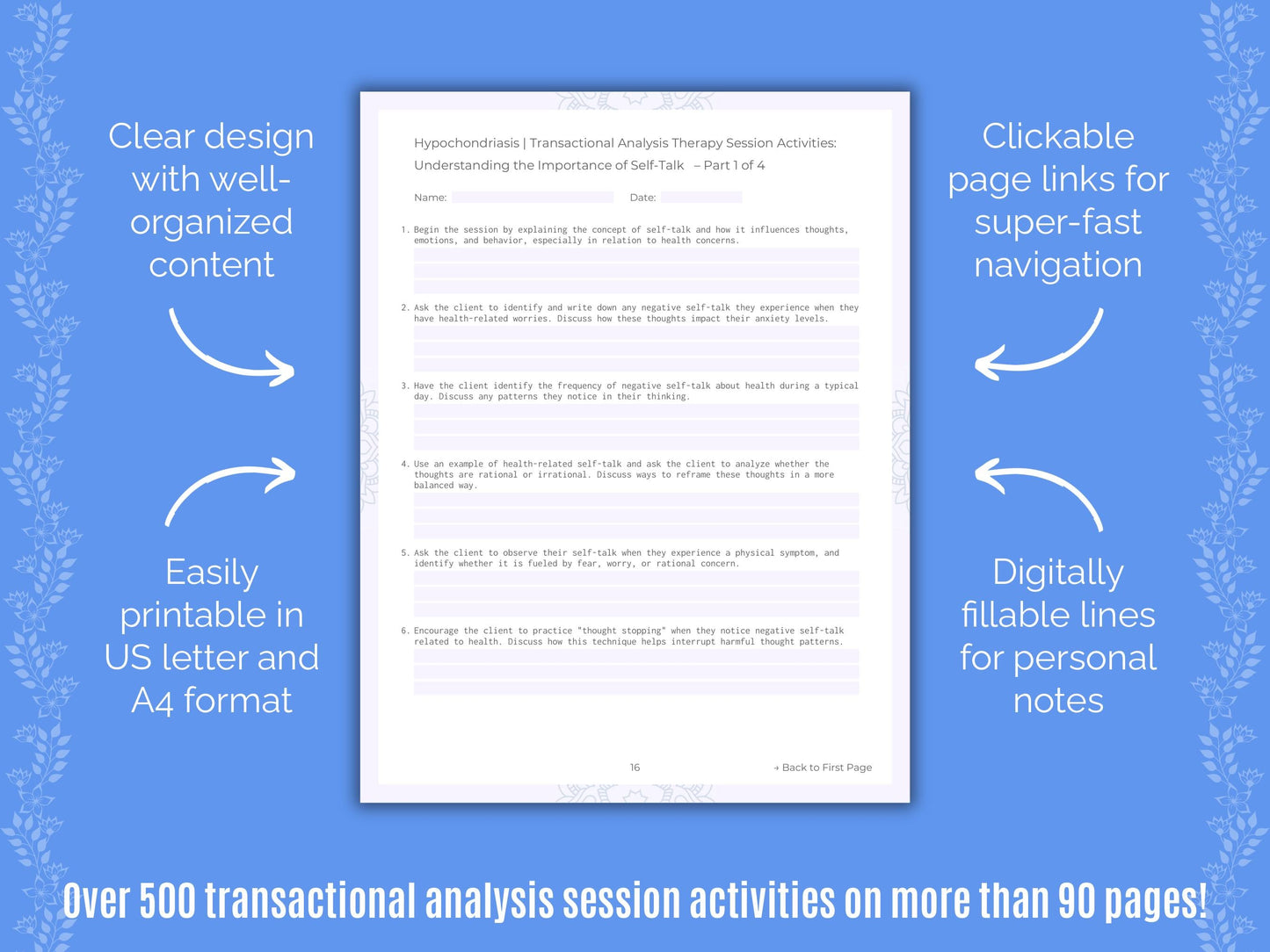 Hypochondriasis Transactional Analysis Counseling Templates