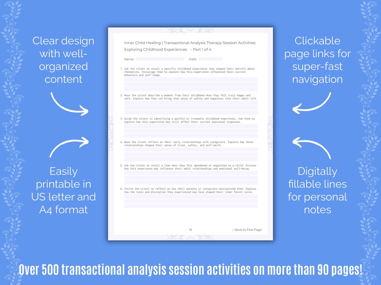 Inner Child Healing Transactional Analysis Counseling Templates