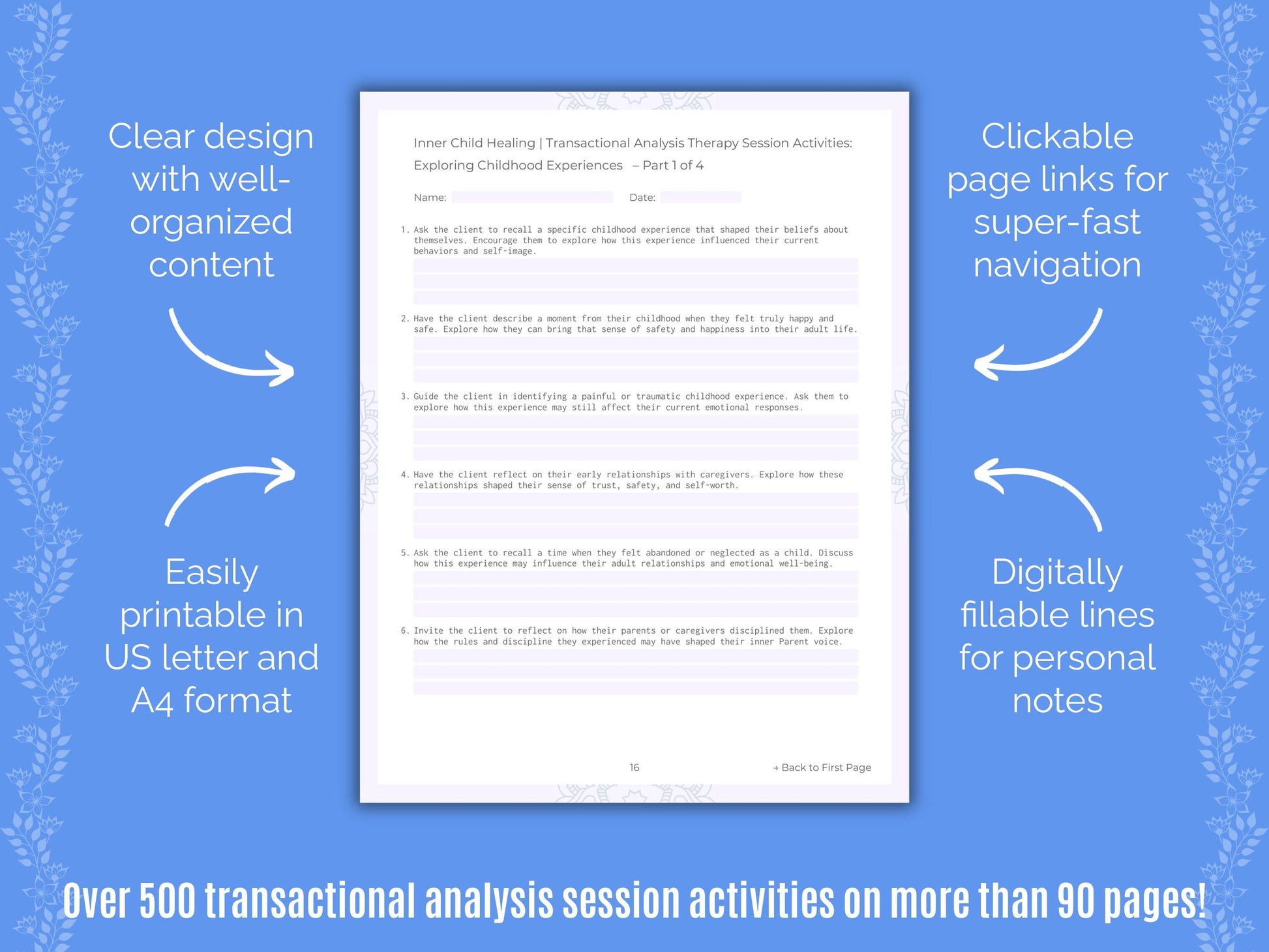 Inner Child Healing Transactional Analysis Counseling Templates