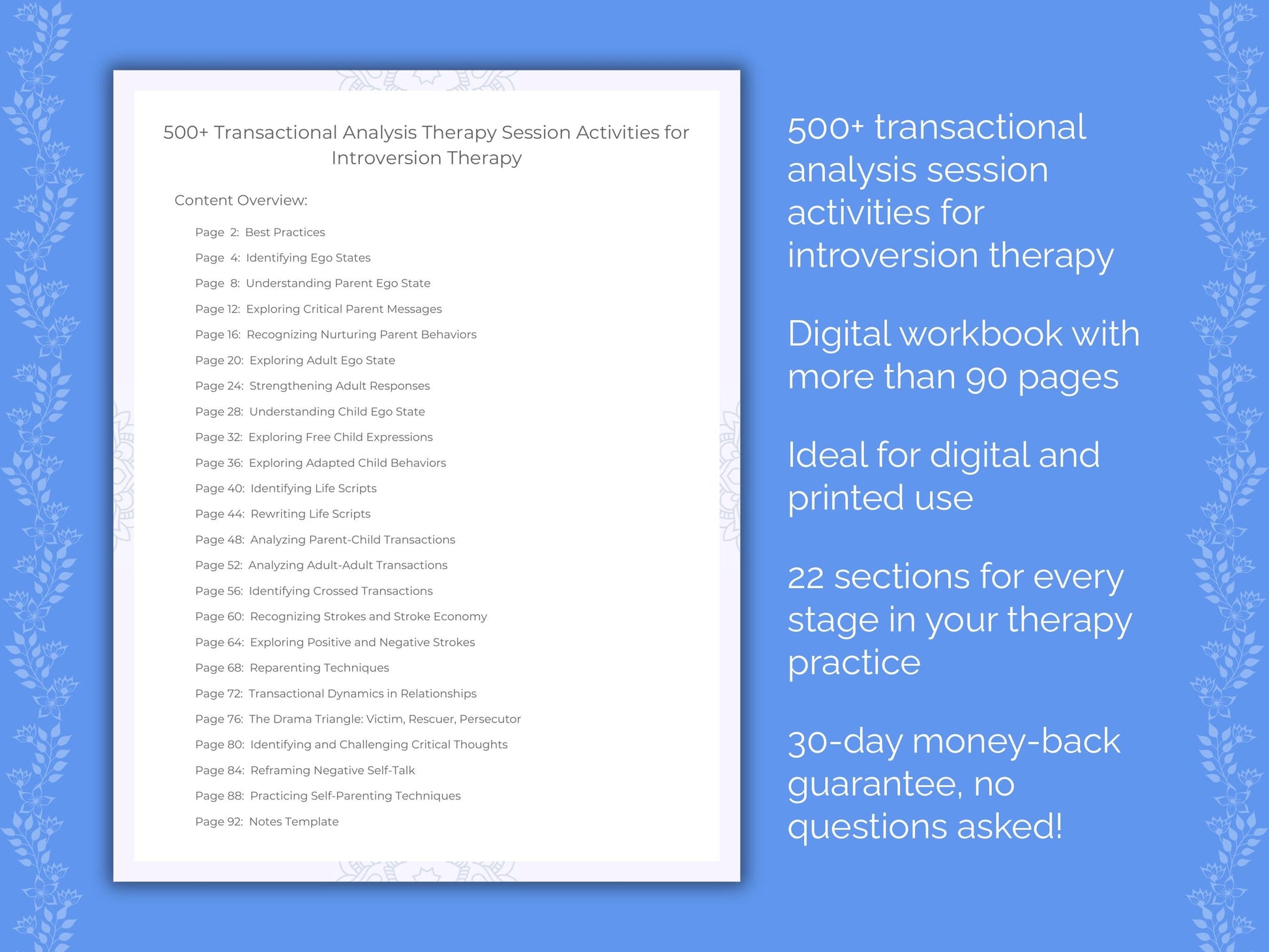 Introversion Transactional Analysis Therapist Worksheets