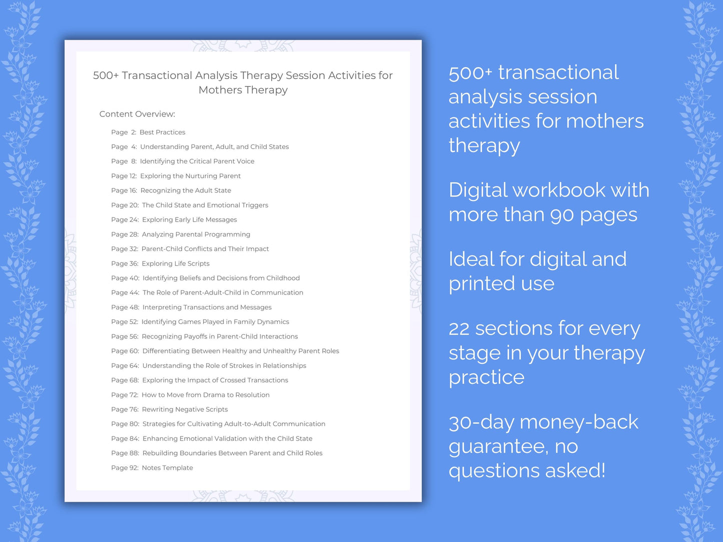 Mothers Transactional Analysis Therapist Worksheets