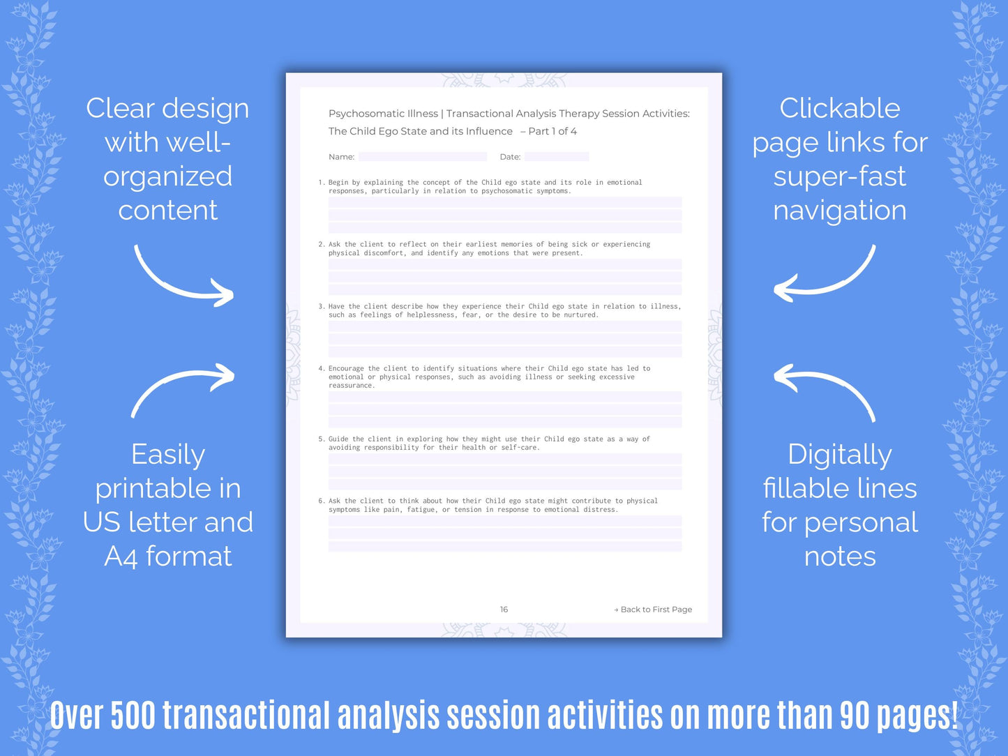 Psychosomatic Illness Transactional Analysis Counseling Templates