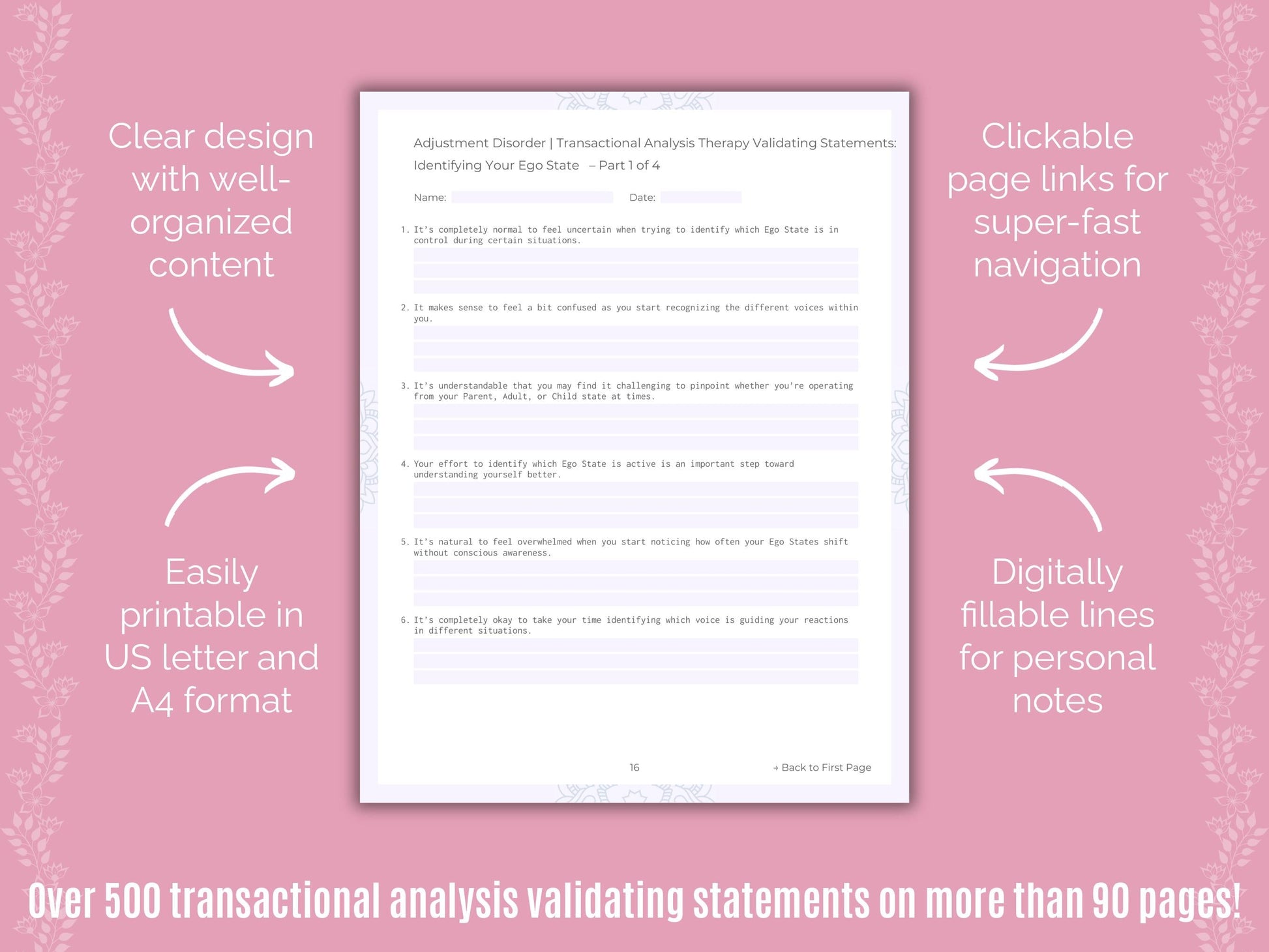 Adjustment Disorder Transactional Analysis Counseling Templates