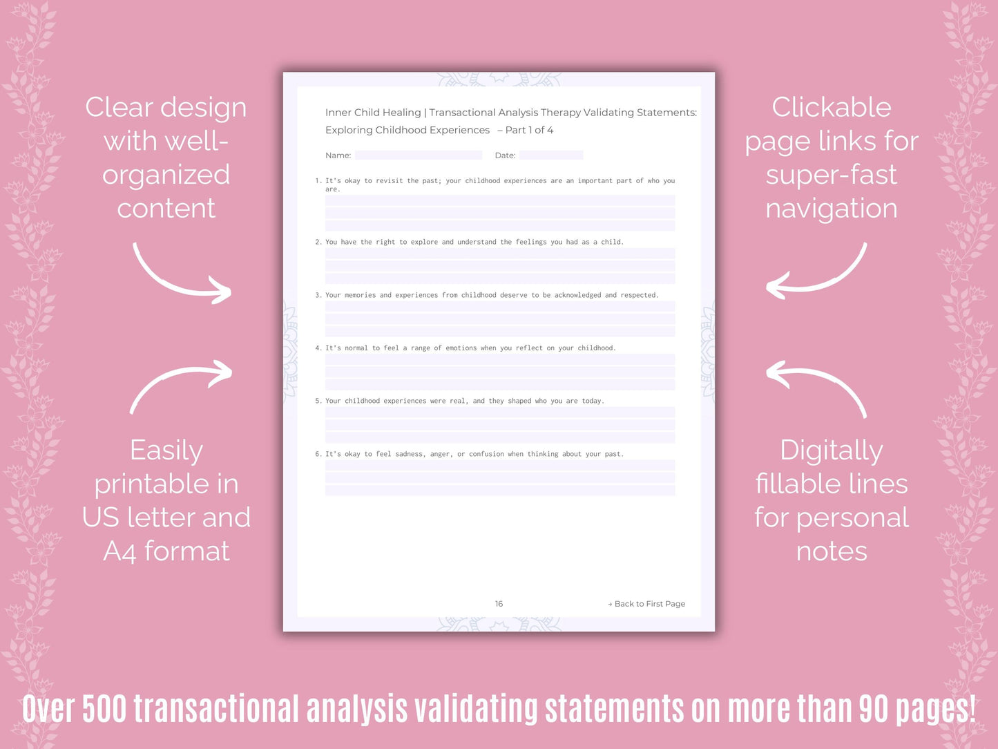 Inner Child Healing Transactional Analysis Counseling Templates