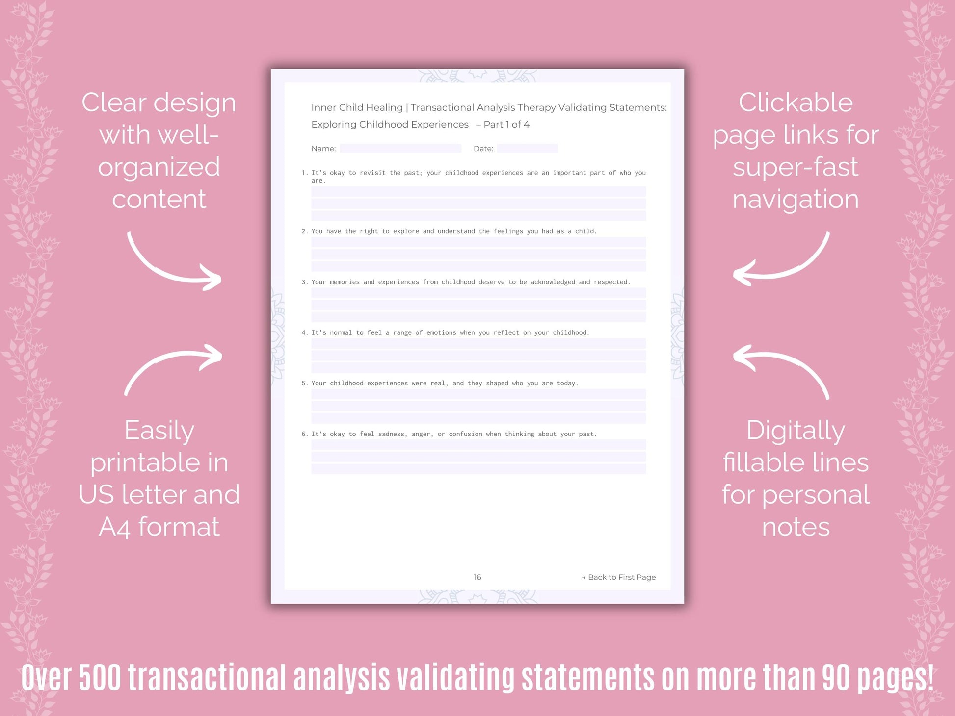 Inner Child Healing Transactional Analysis Counseling Templates