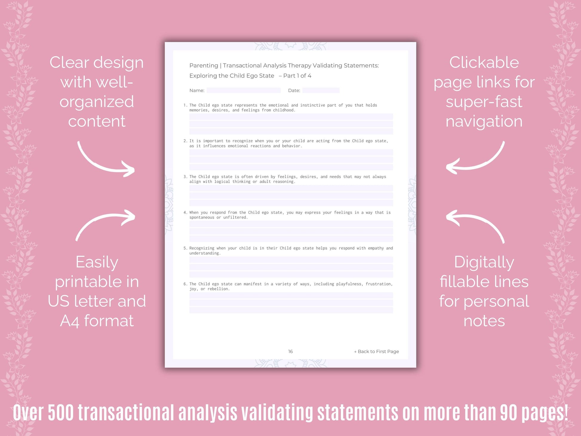 Parenting Transactional Analysis Counseling Templates