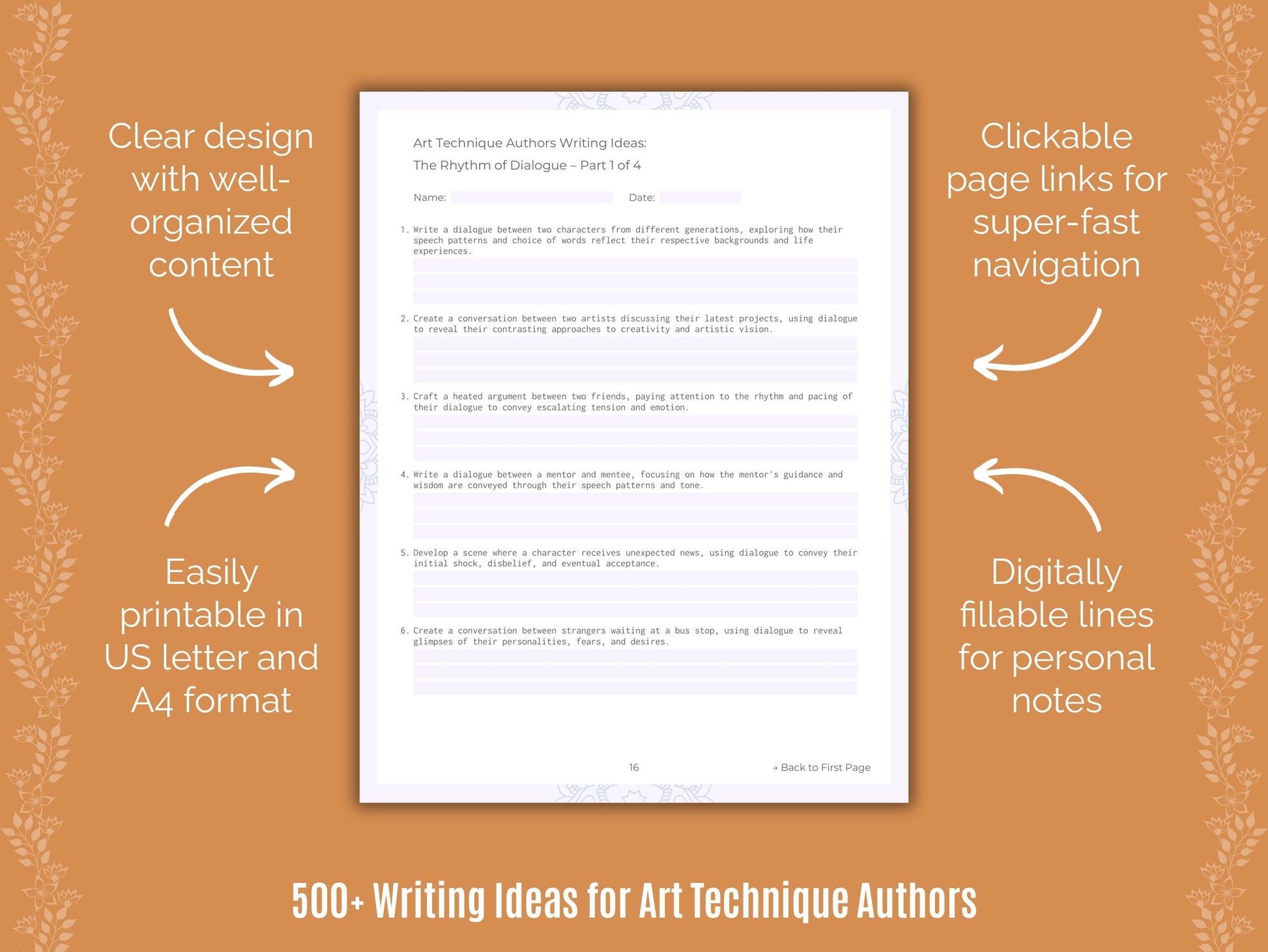 Art Technique Authors Writing Templates