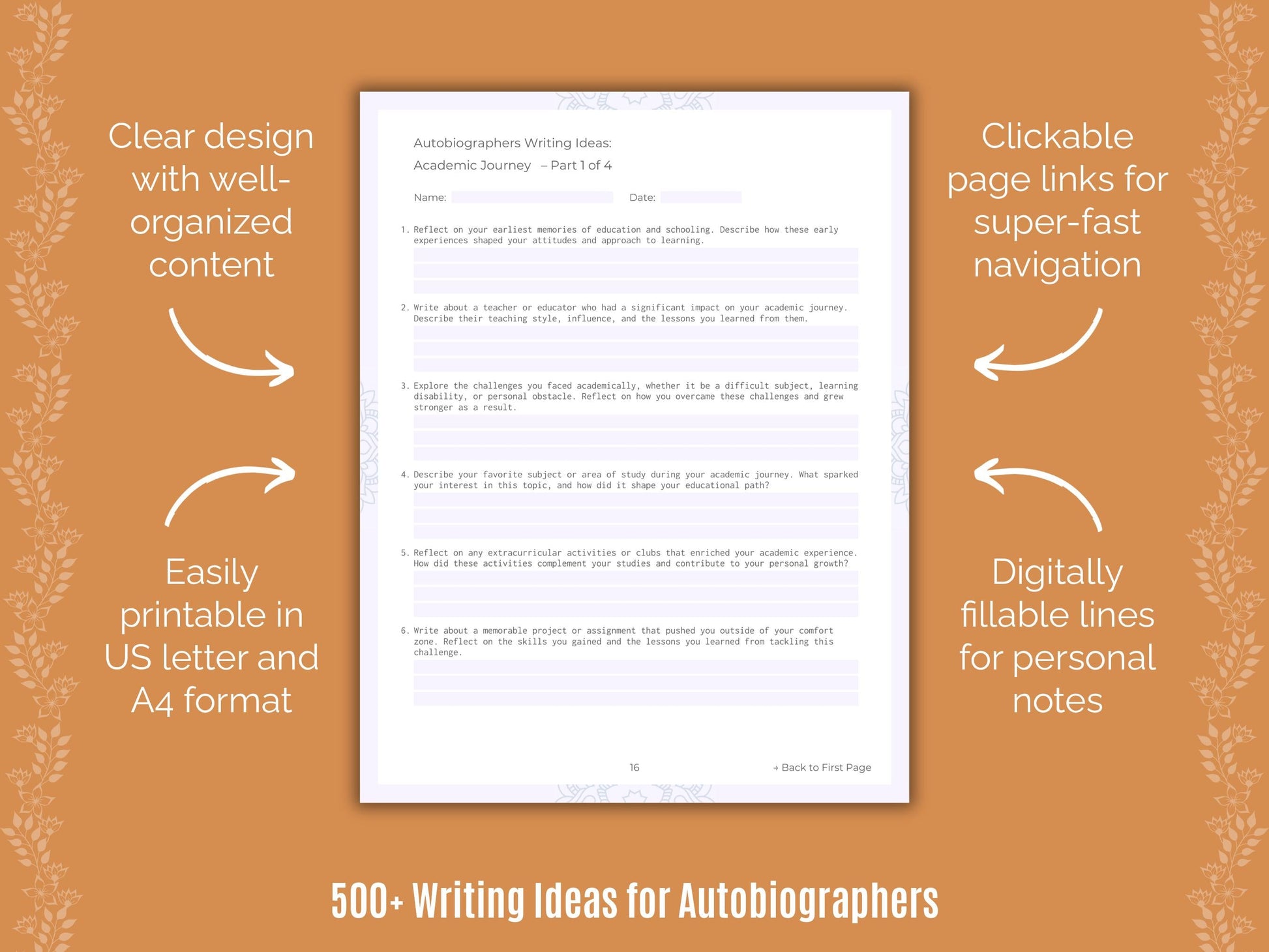 Autobiographers Writing Templates