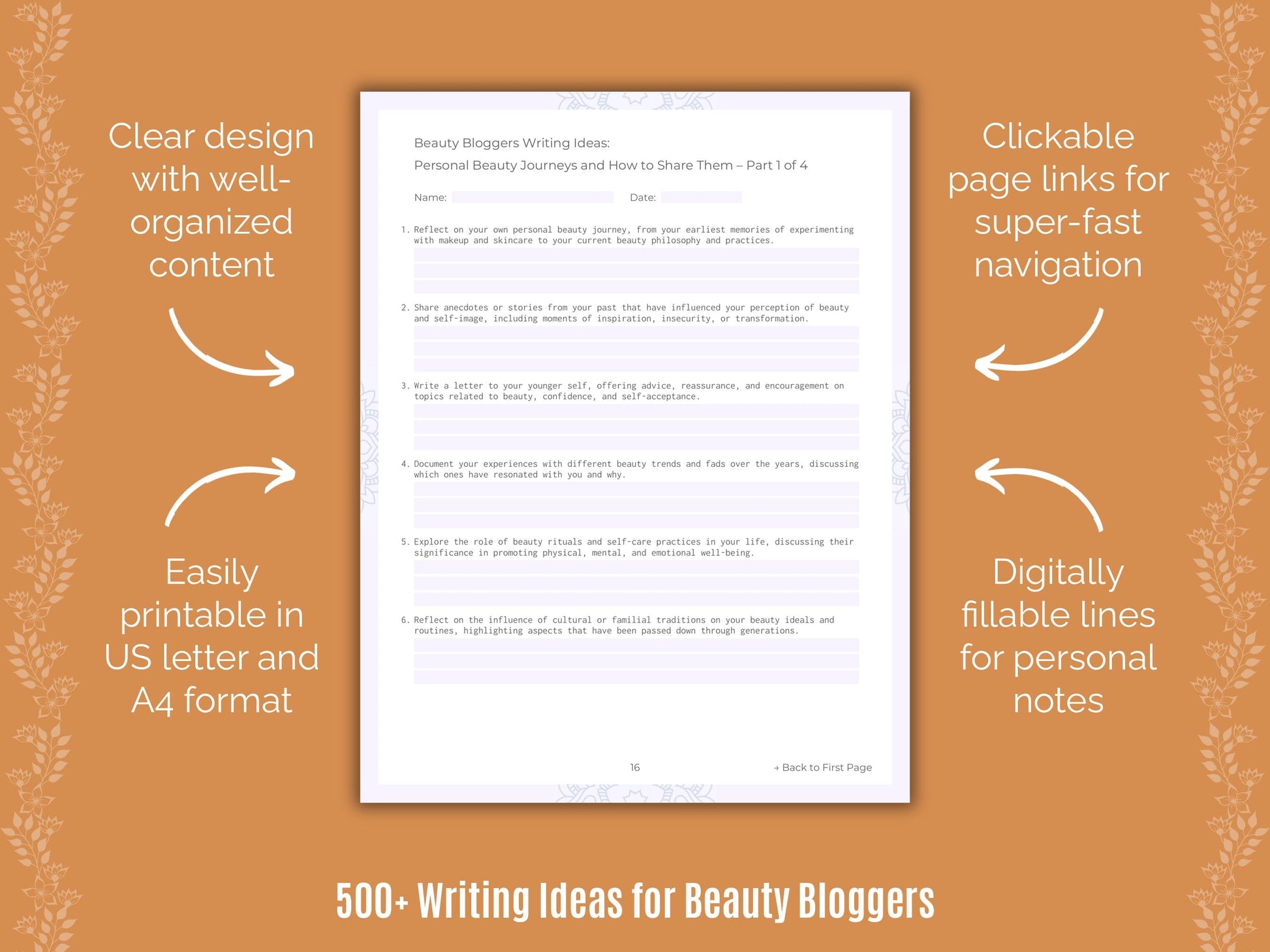 Beauty Bloggers Writing Templates