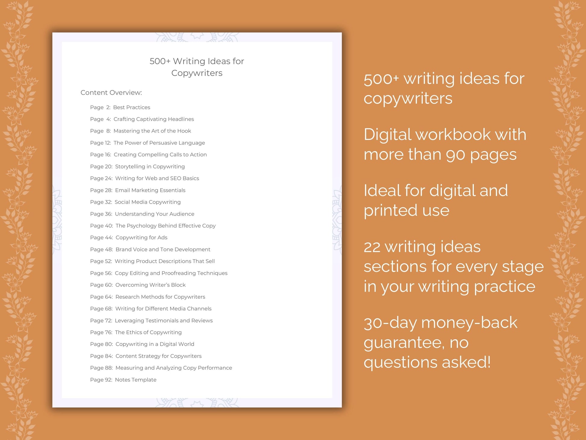 Copywriters Writing Worksheets