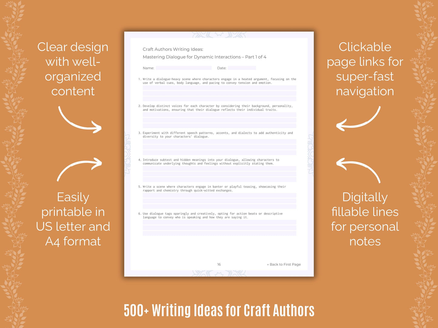 Craft Authors Writing Templates