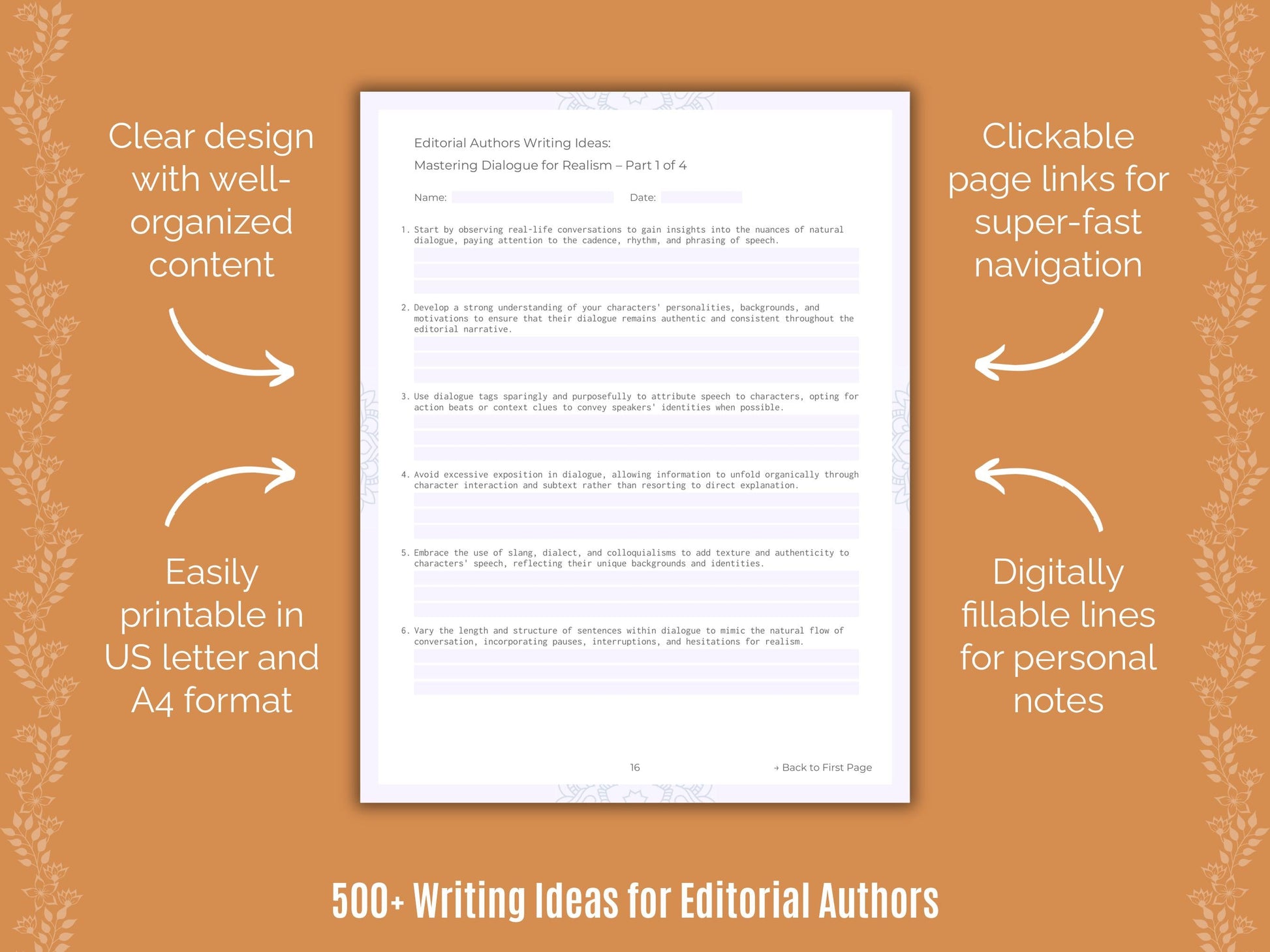 Editorial Authors Writing Templates