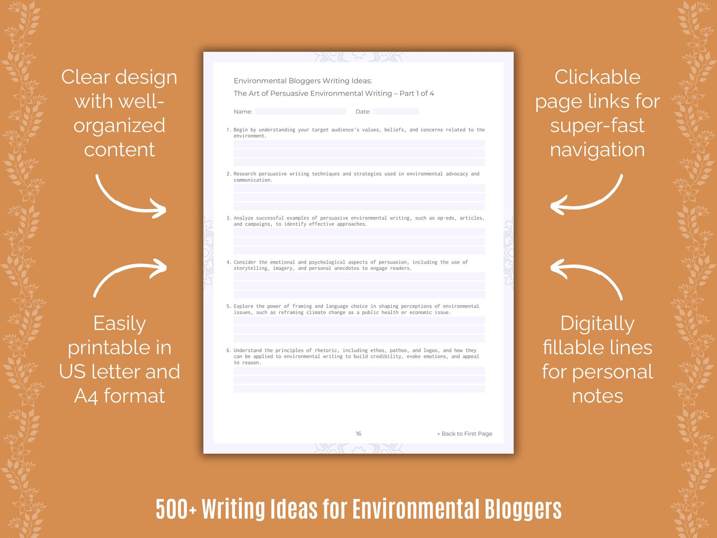 Environmental Bloggers Writing Templates