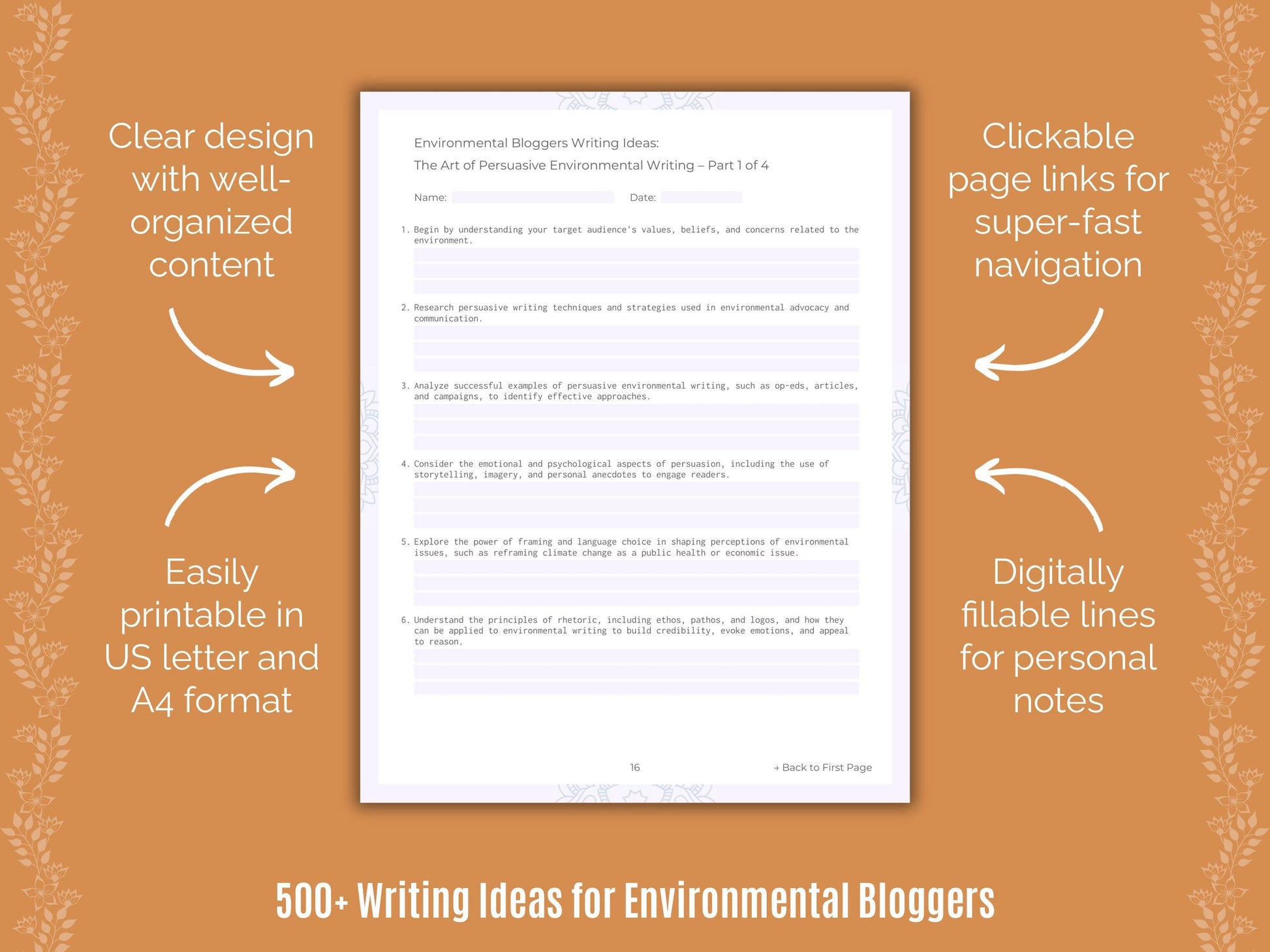 Environmental Bloggers Writing Templates