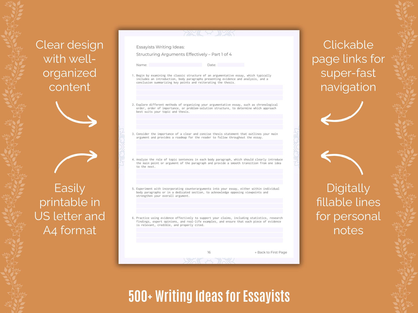 Essayists Writing Templates