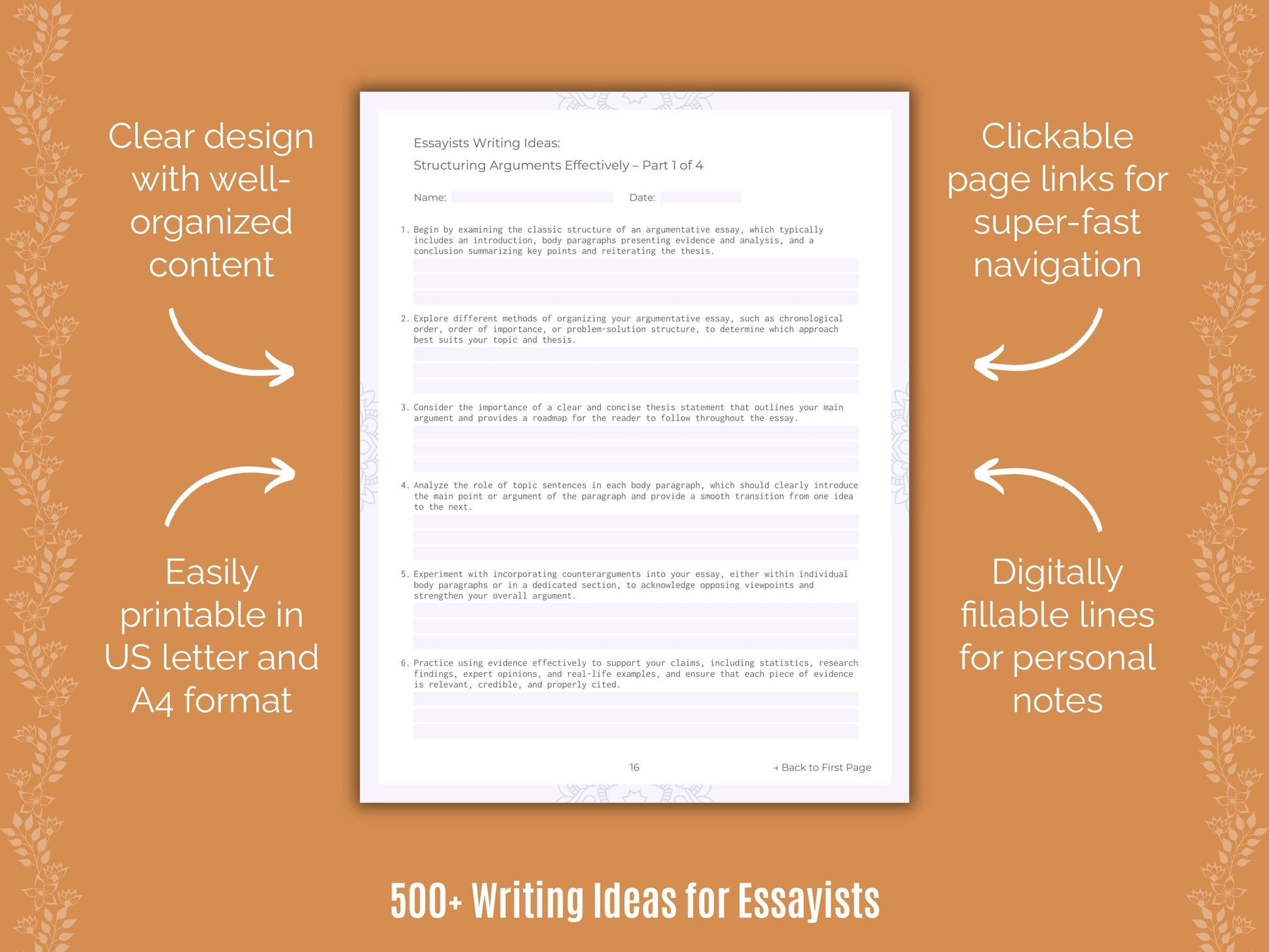 Essayists Writing Templates