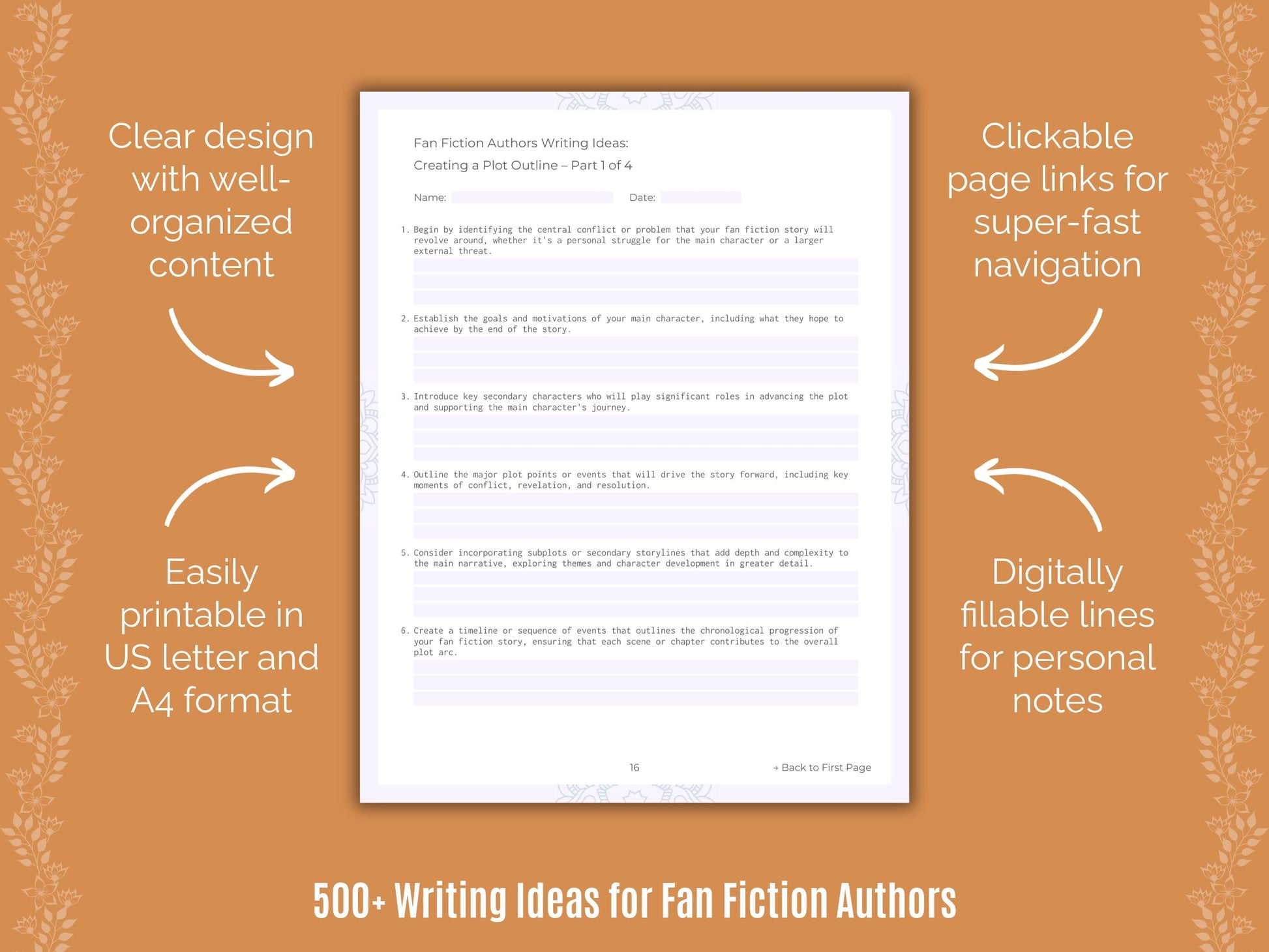 Fan Fiction Authors Writing Templates