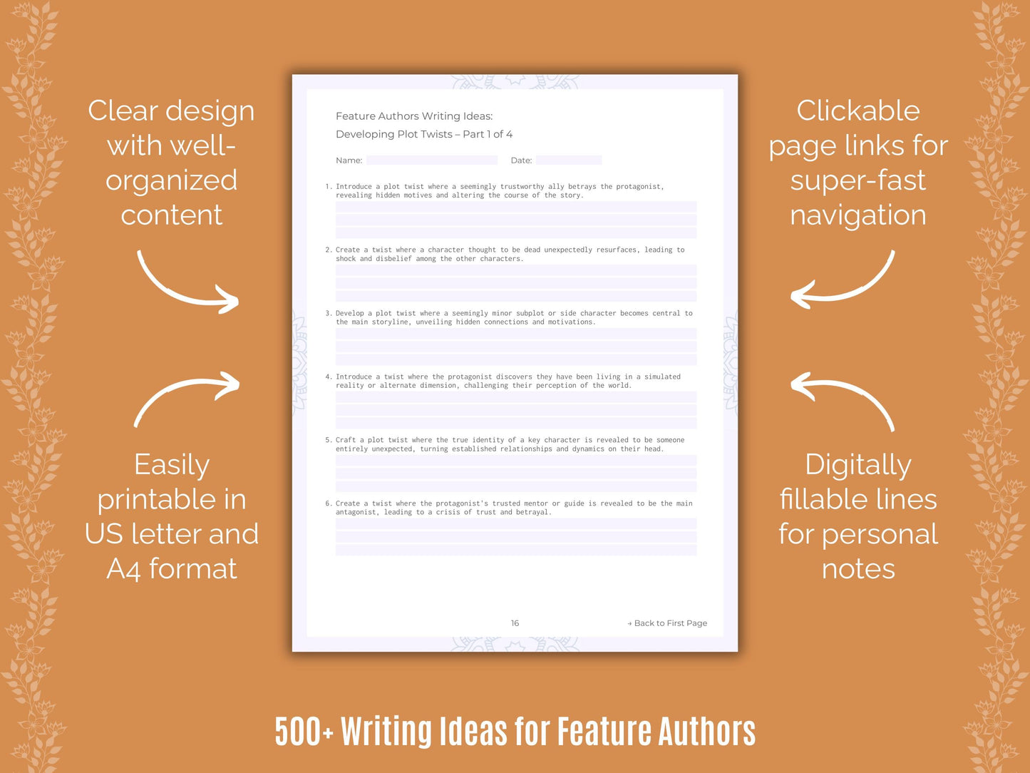 Feature Authors Writing Templates