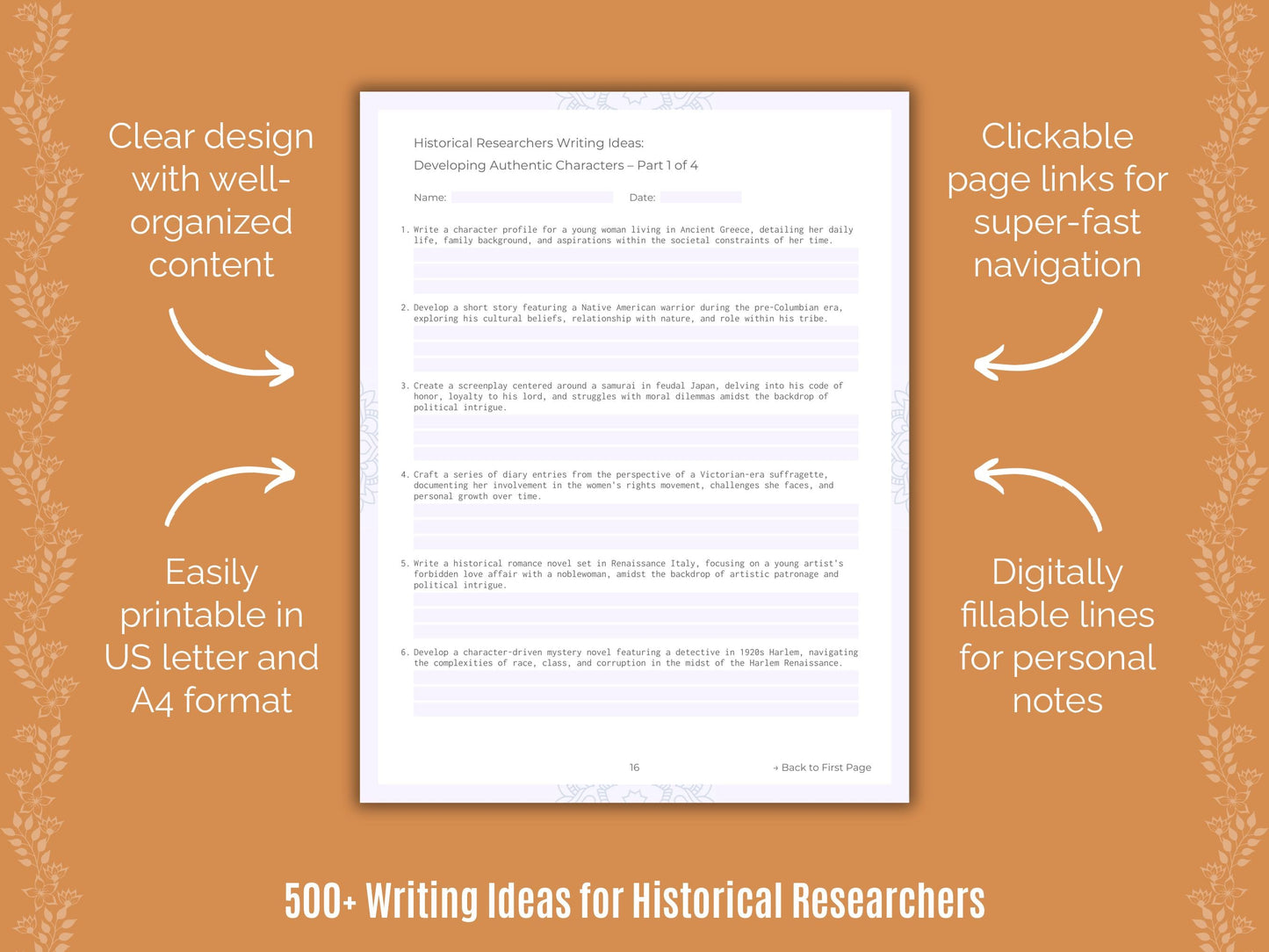 Historical Researchers Writing Templates