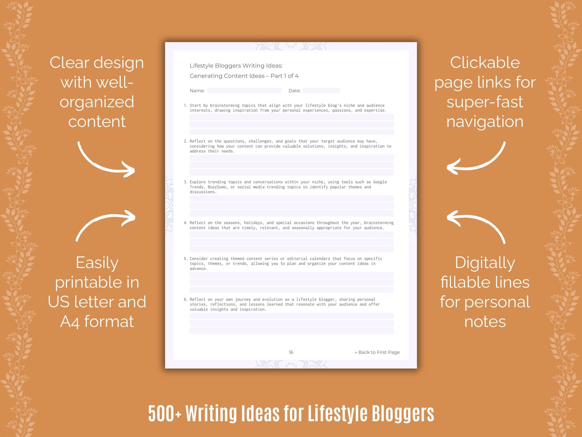 Lifestyle Bloggers Writing Templates