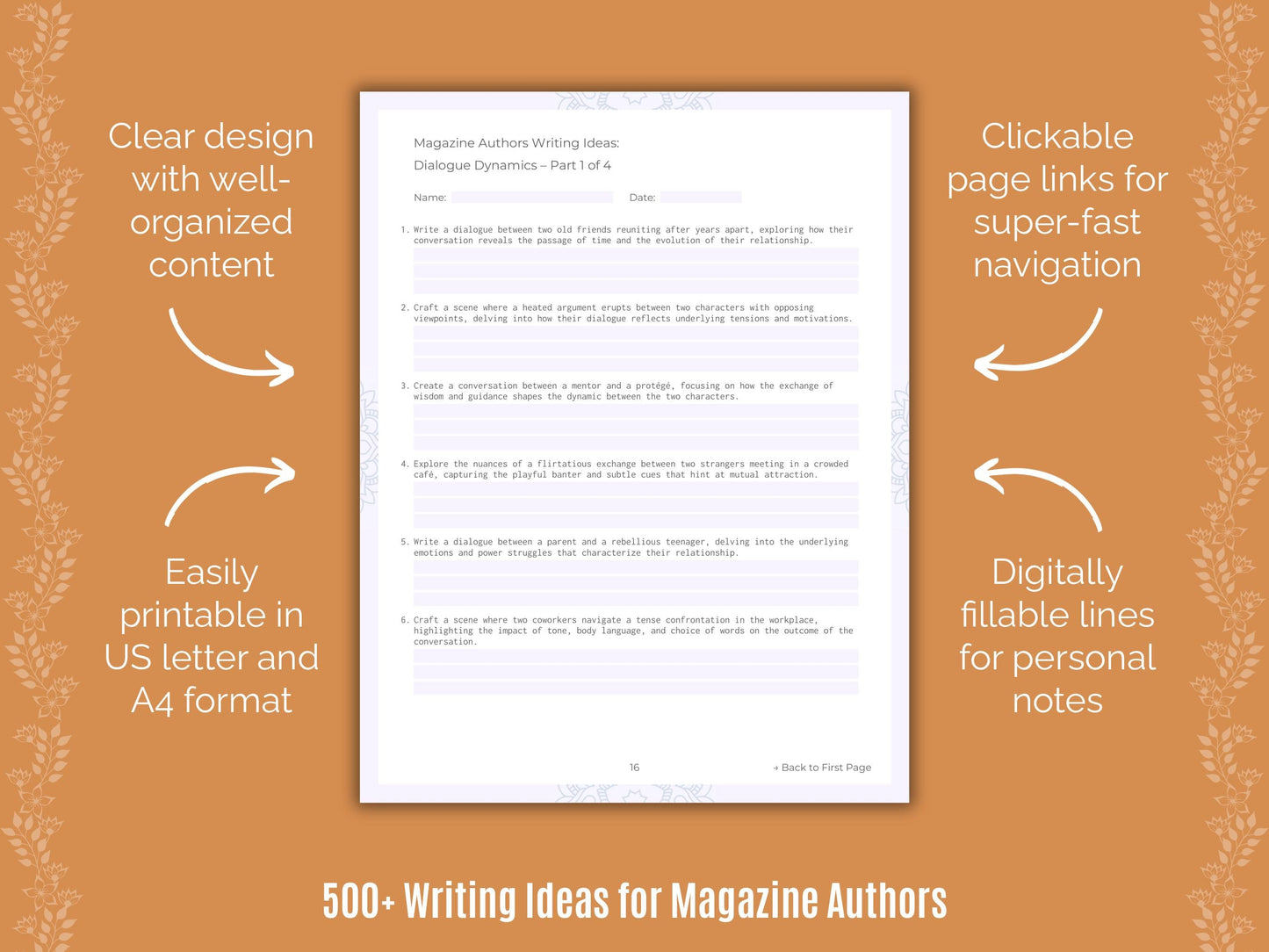 Magazine Authors Writing Templates