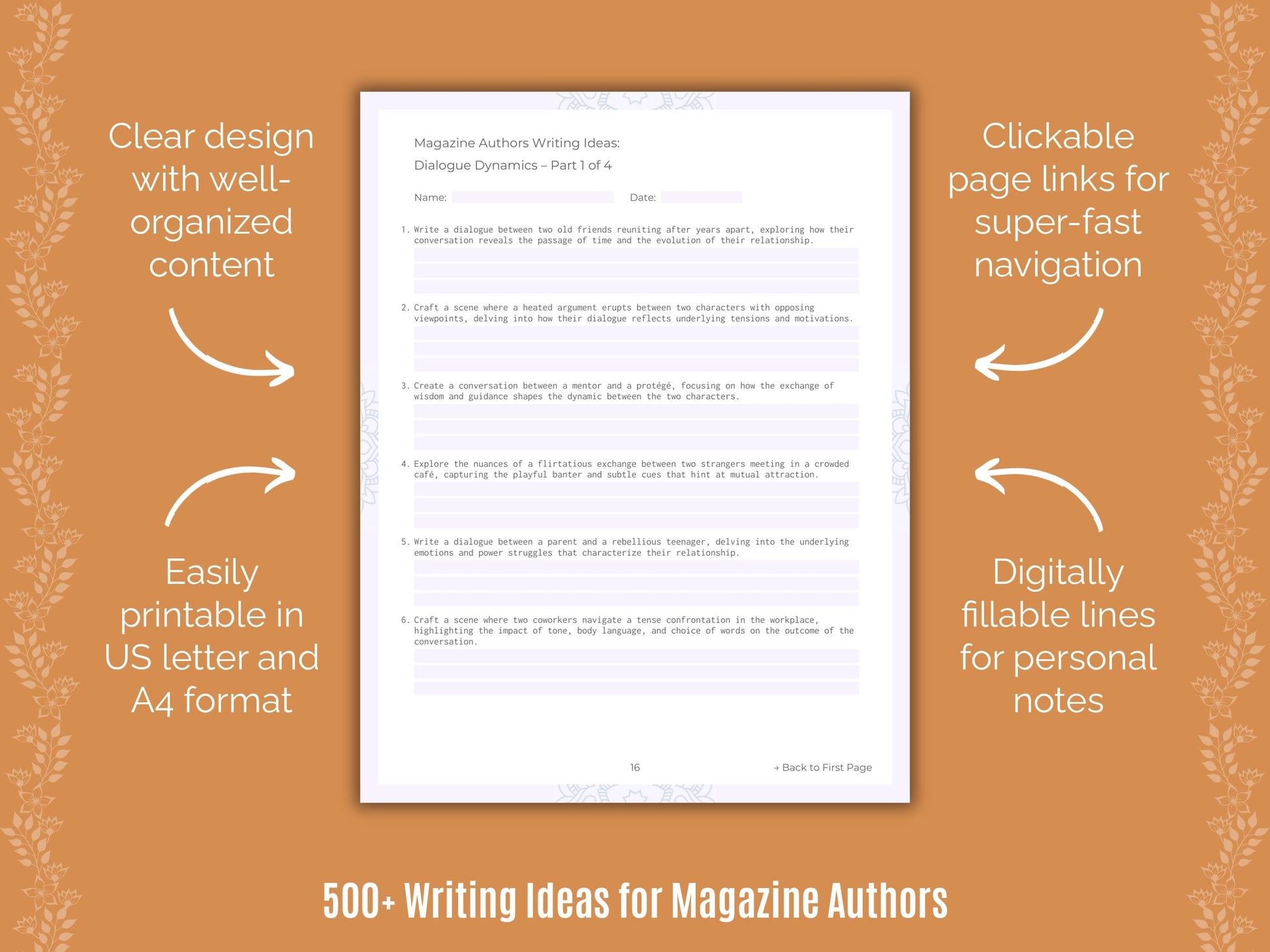 Magazine Authors Writing Templates