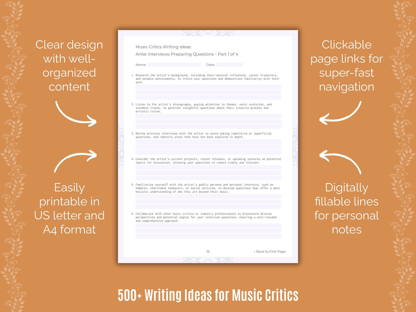 Music Critics Writing Templates