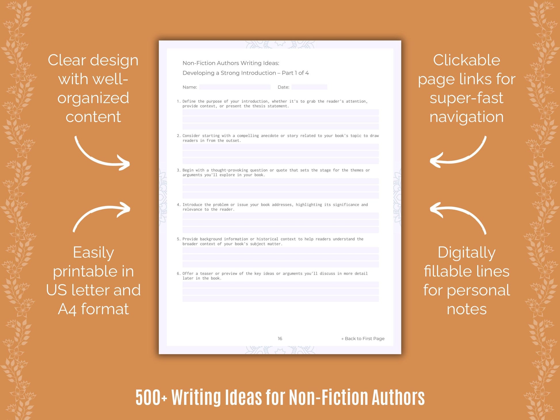 Non-Fiction Authors Writing Templates