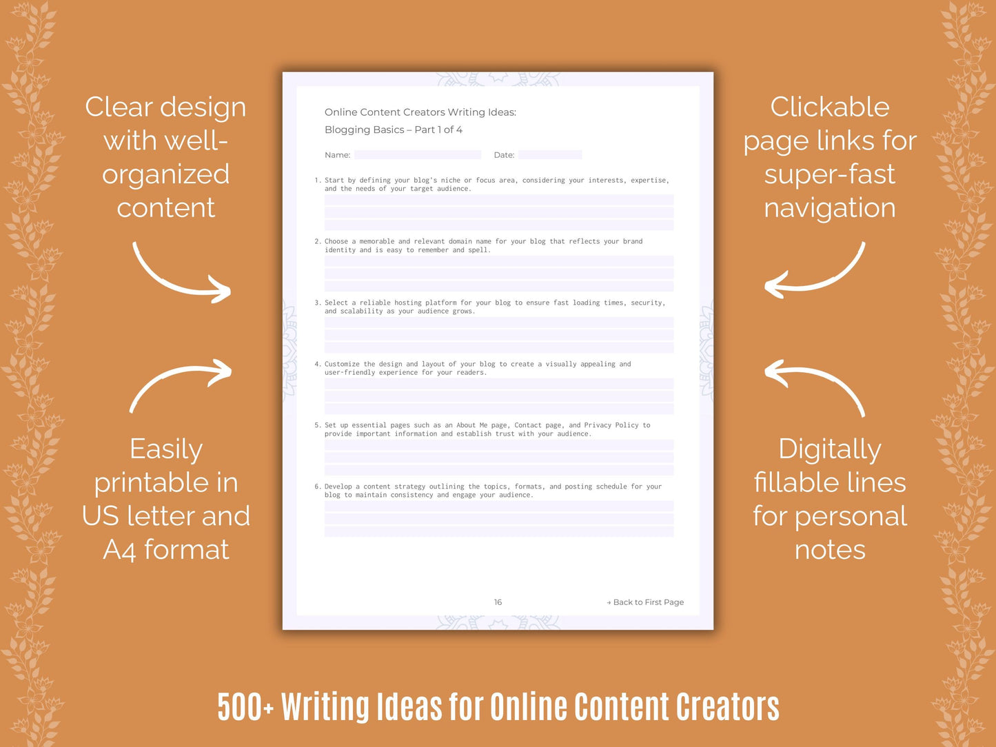 Online Content Creators Writing Templates