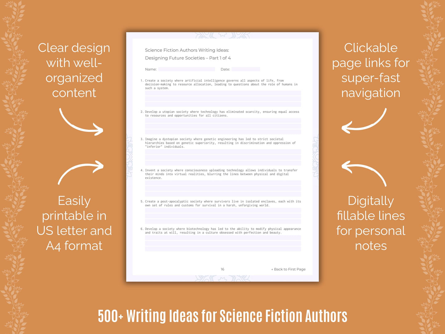 Science Fiction Authors Writing Templates