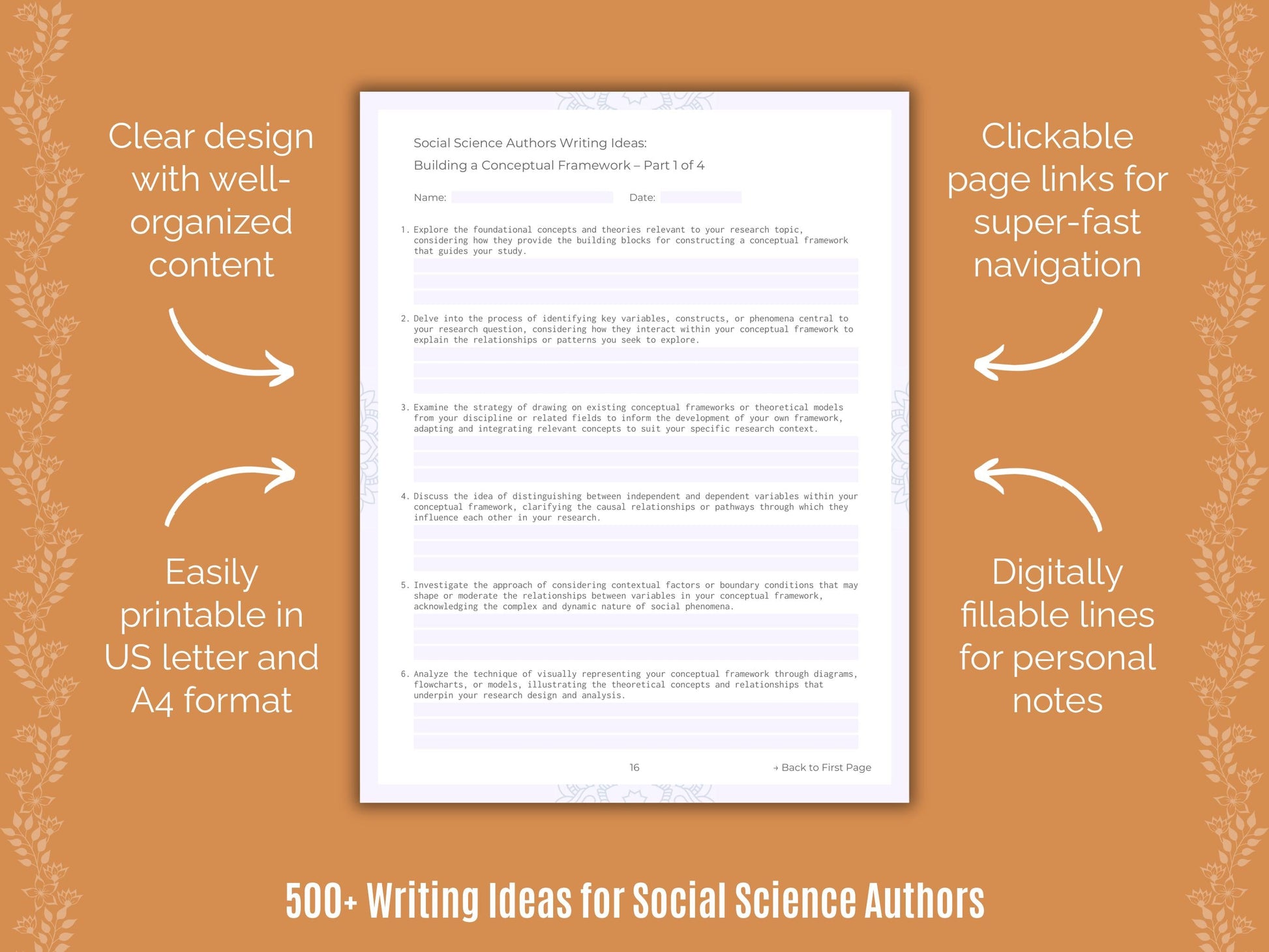 Social Science Authors Writing Templates