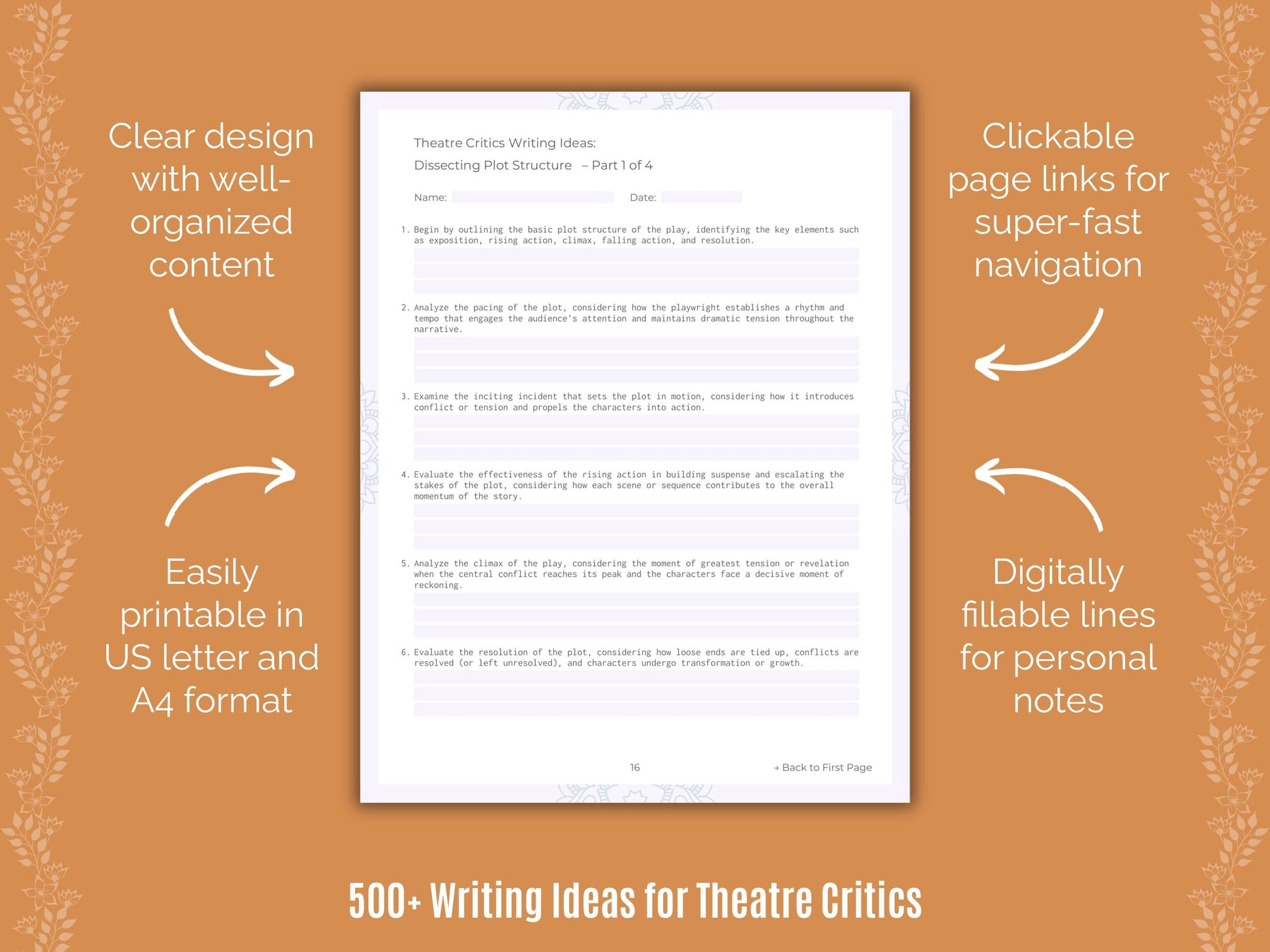 Theatre Critics Writing Templates