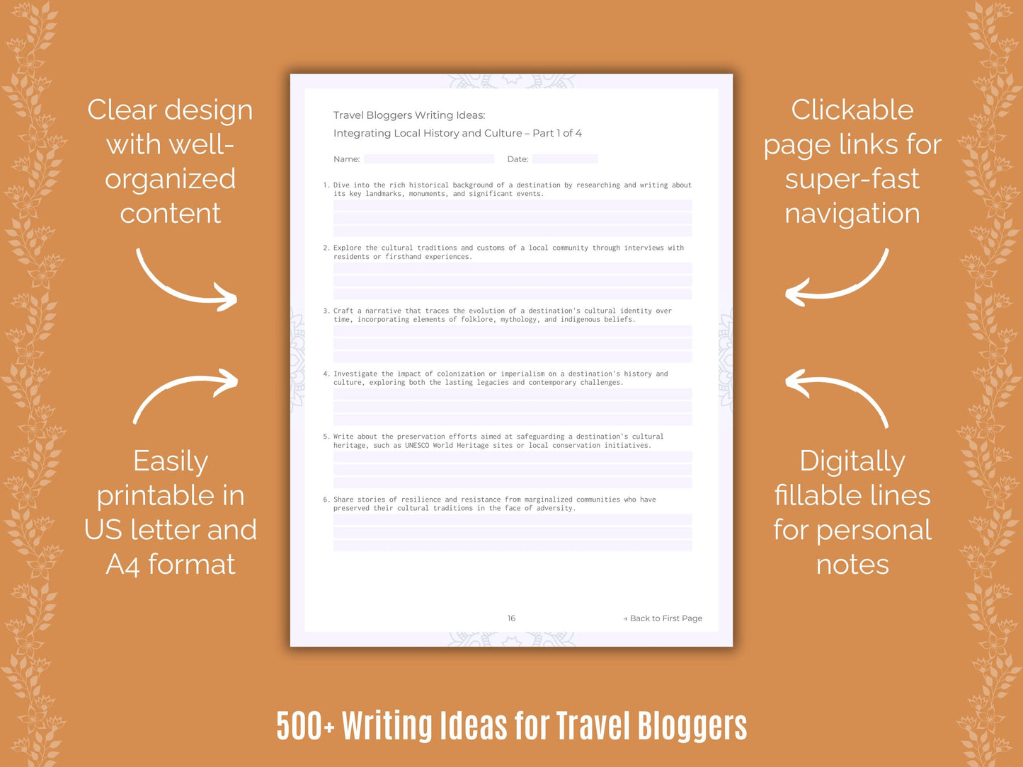 Travel Bloggers Writing Templates