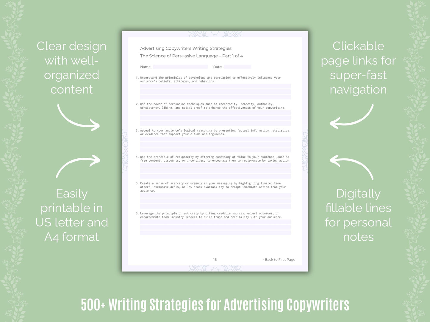 Advertising Copywriters Writing Templates