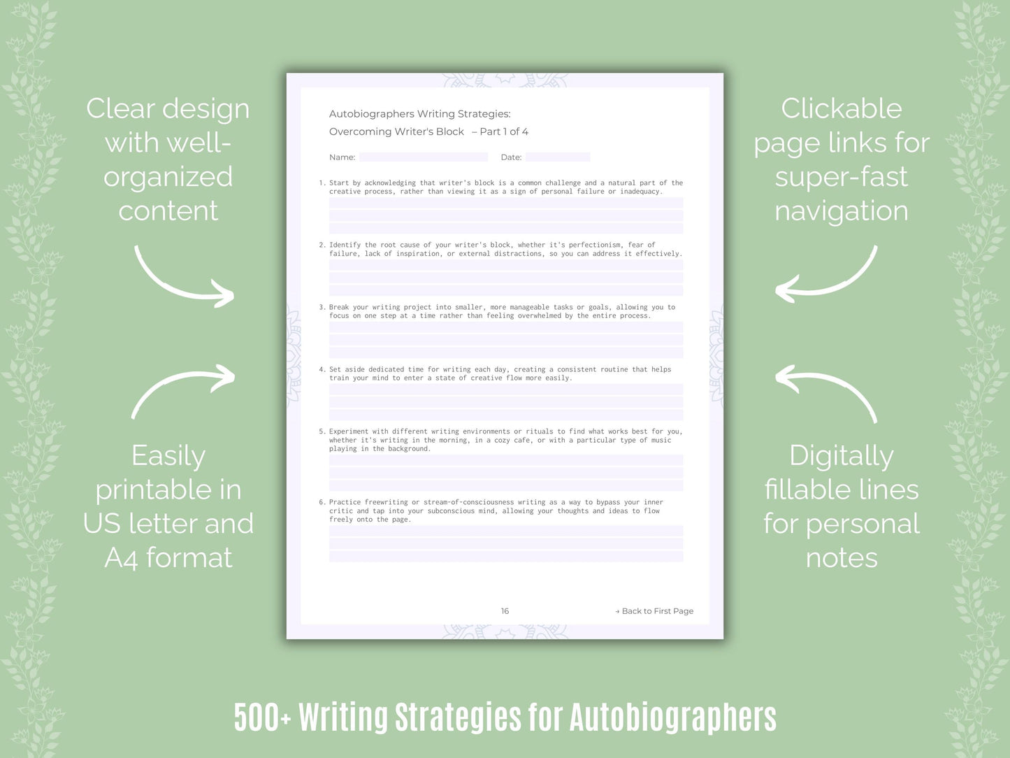 Autobiographers Writing Templates