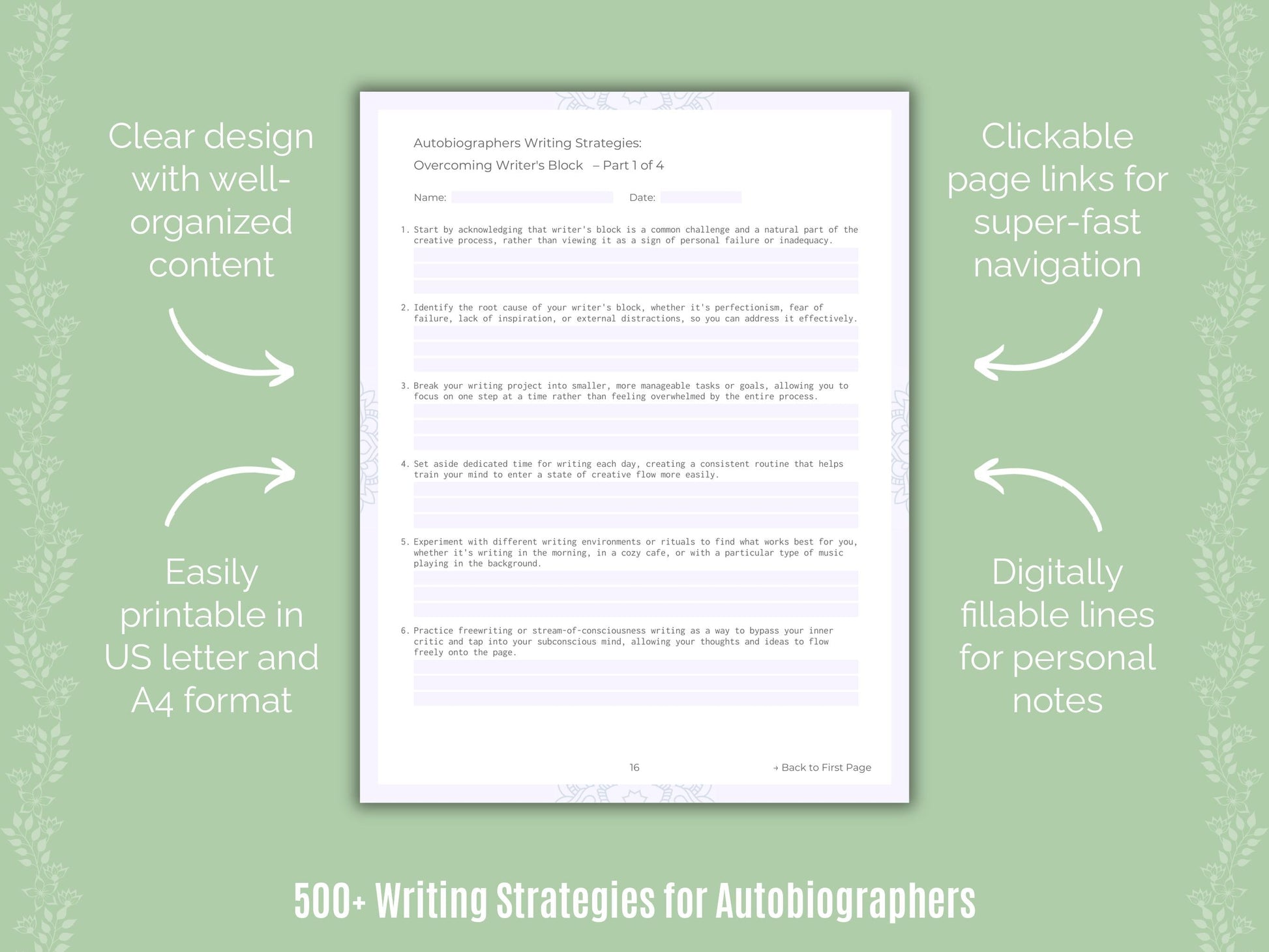 Autobiographers Writing Templates