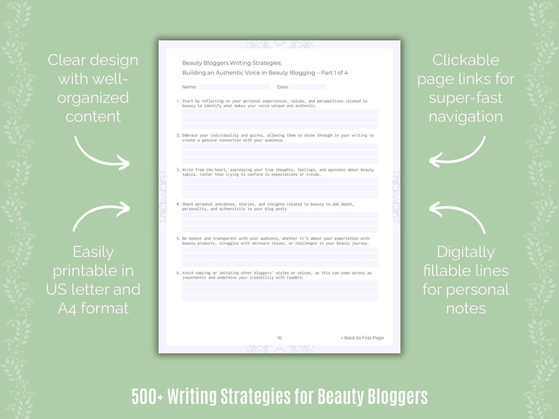 Beauty Bloggers Writing Templates