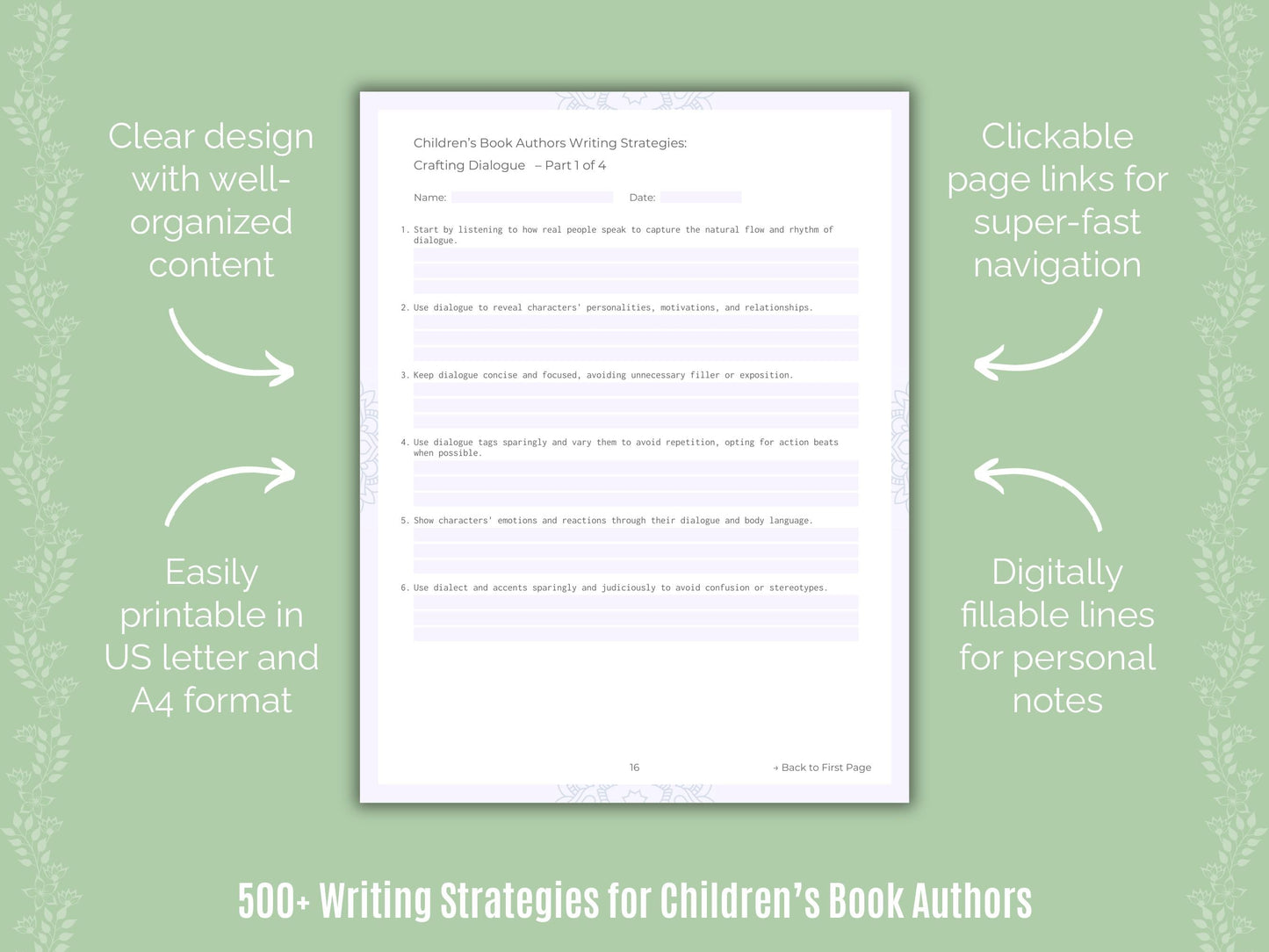 Children’s Book Authors Writing Templates