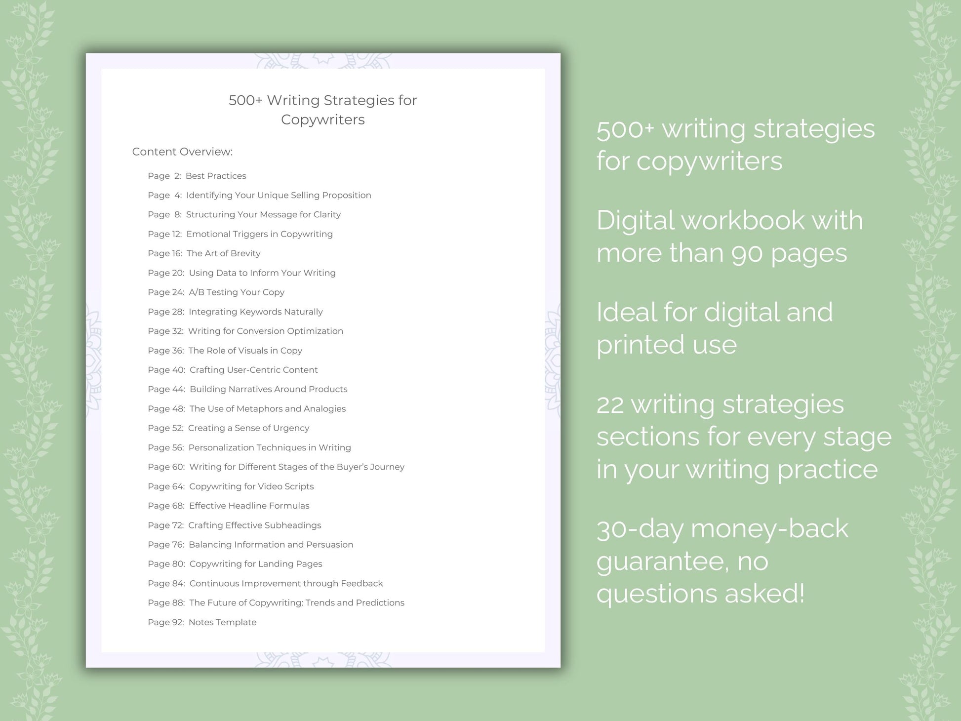 Copywriters Writing Worksheets