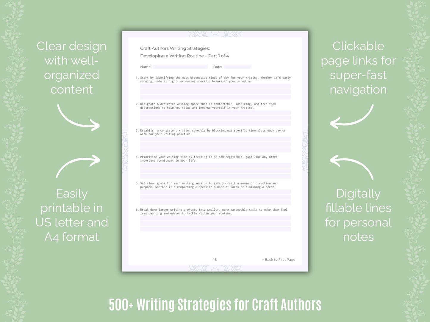 Craft Authors Writing Templates