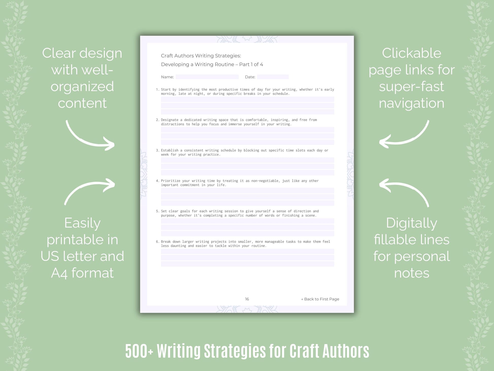 Craft Authors Writing Templates