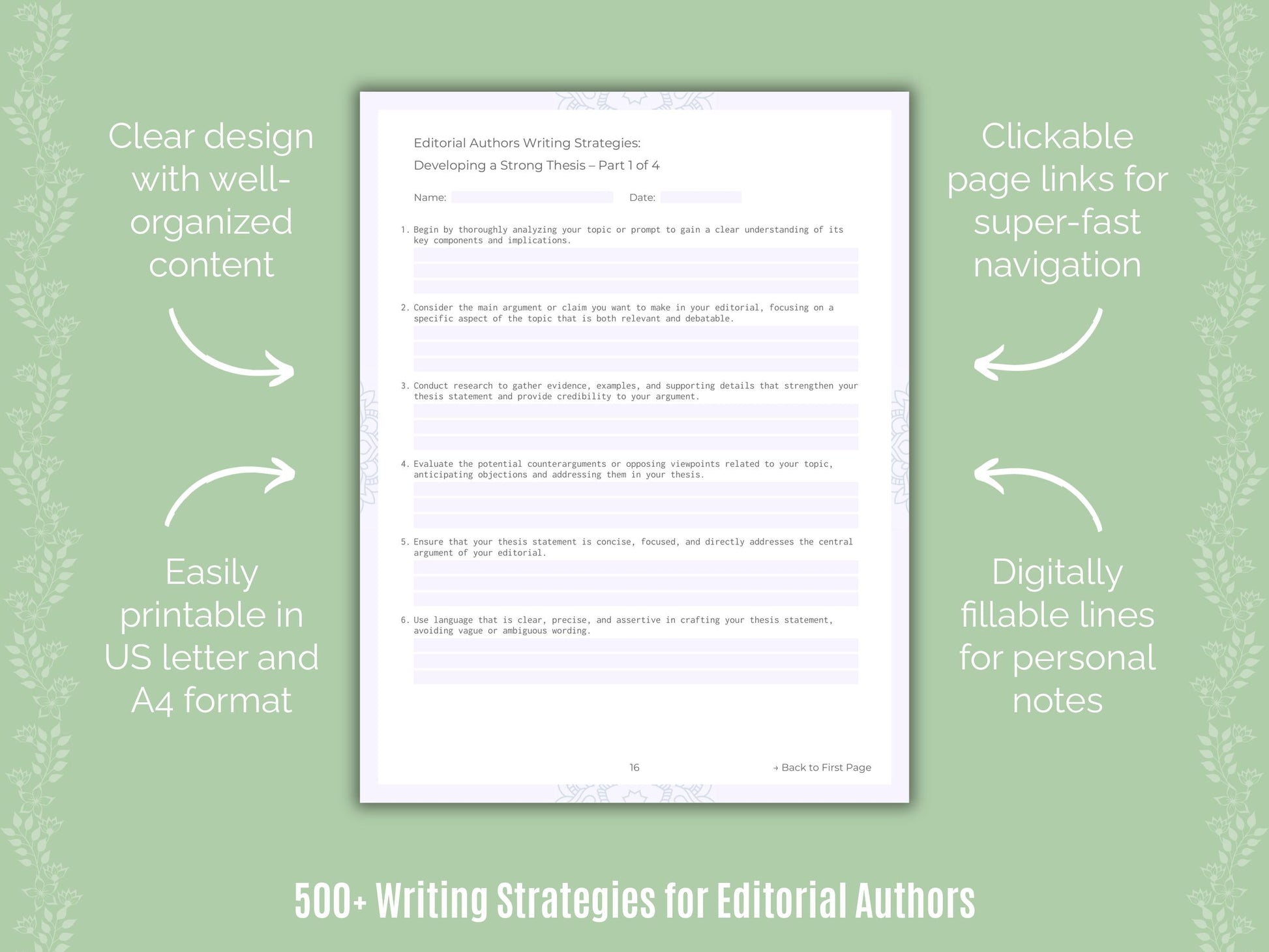 Editorial Authors Writing Templates